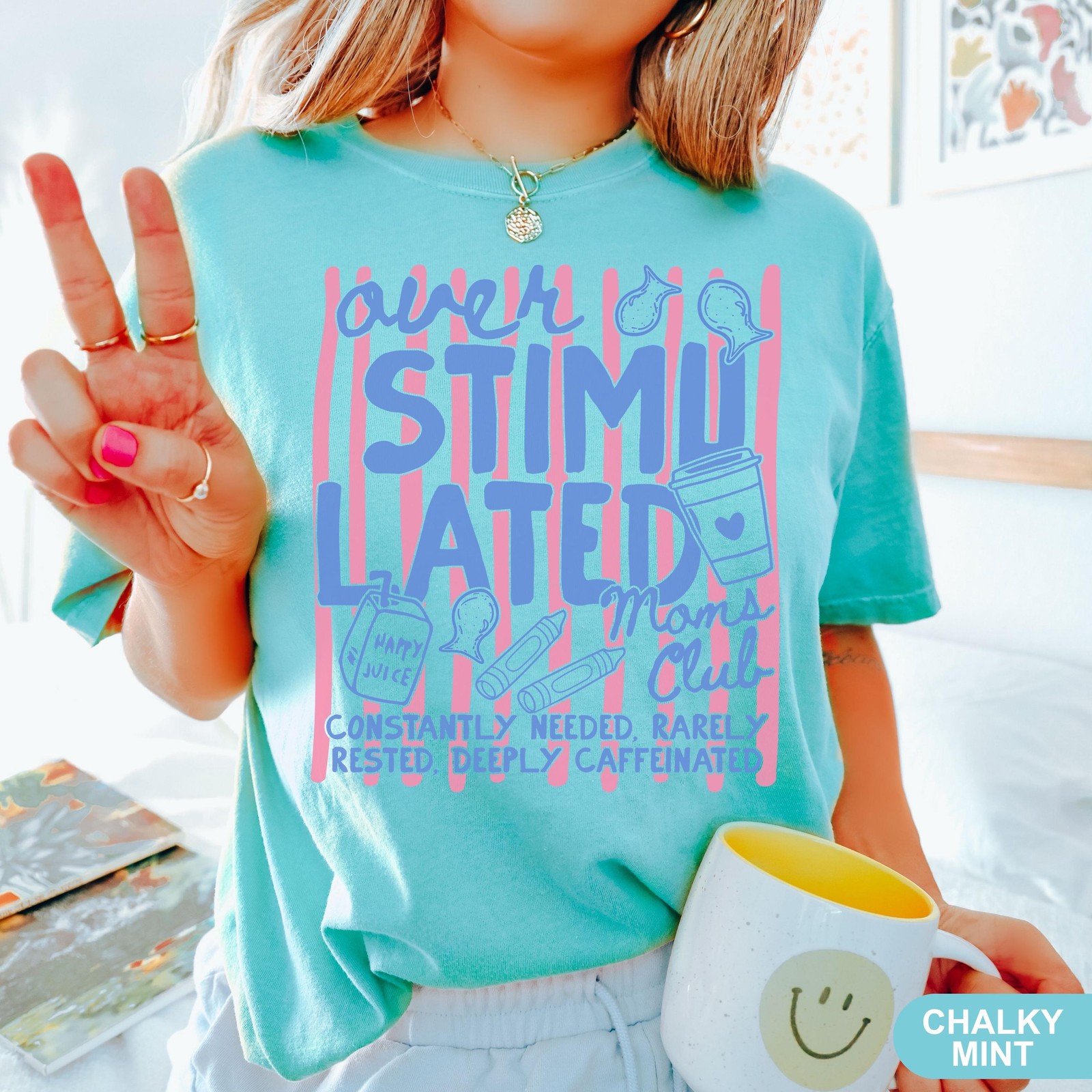 Overstimulated Moms Club Shirt, Funny Retro Mom Life T-Shirt, Gift for Mom