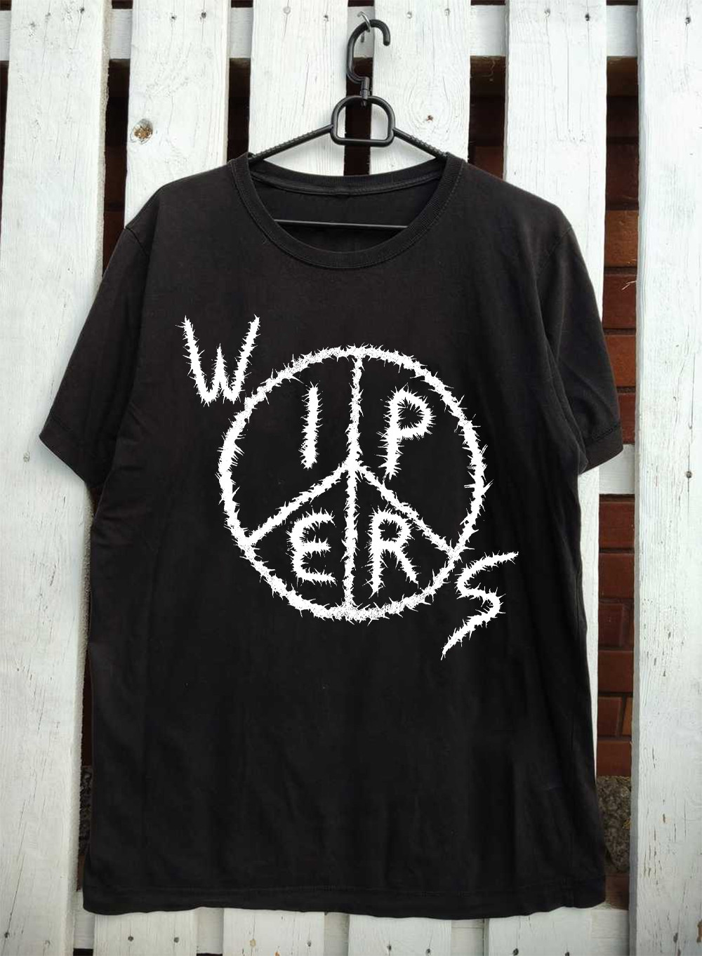 NEW Wipers Band Logo Classic Short Sleeve Black All Size T-Shirt PP331