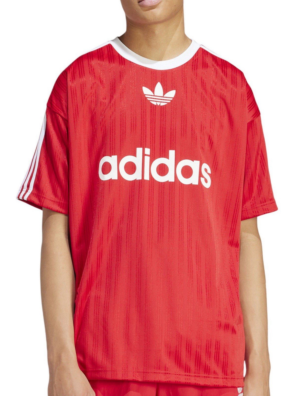 NEW MEN&rsquo;S ADIDAS ORIGINALS TREFOIL POLY TEE SHIRT SIZE XL RED IM9458 Scarlet