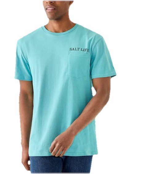 SALT LIFE Sea Green « DOUBLE HAULIN' » S/S – POCKET – T-SHIRT MEN&rsquo;S XXLARGE NWT