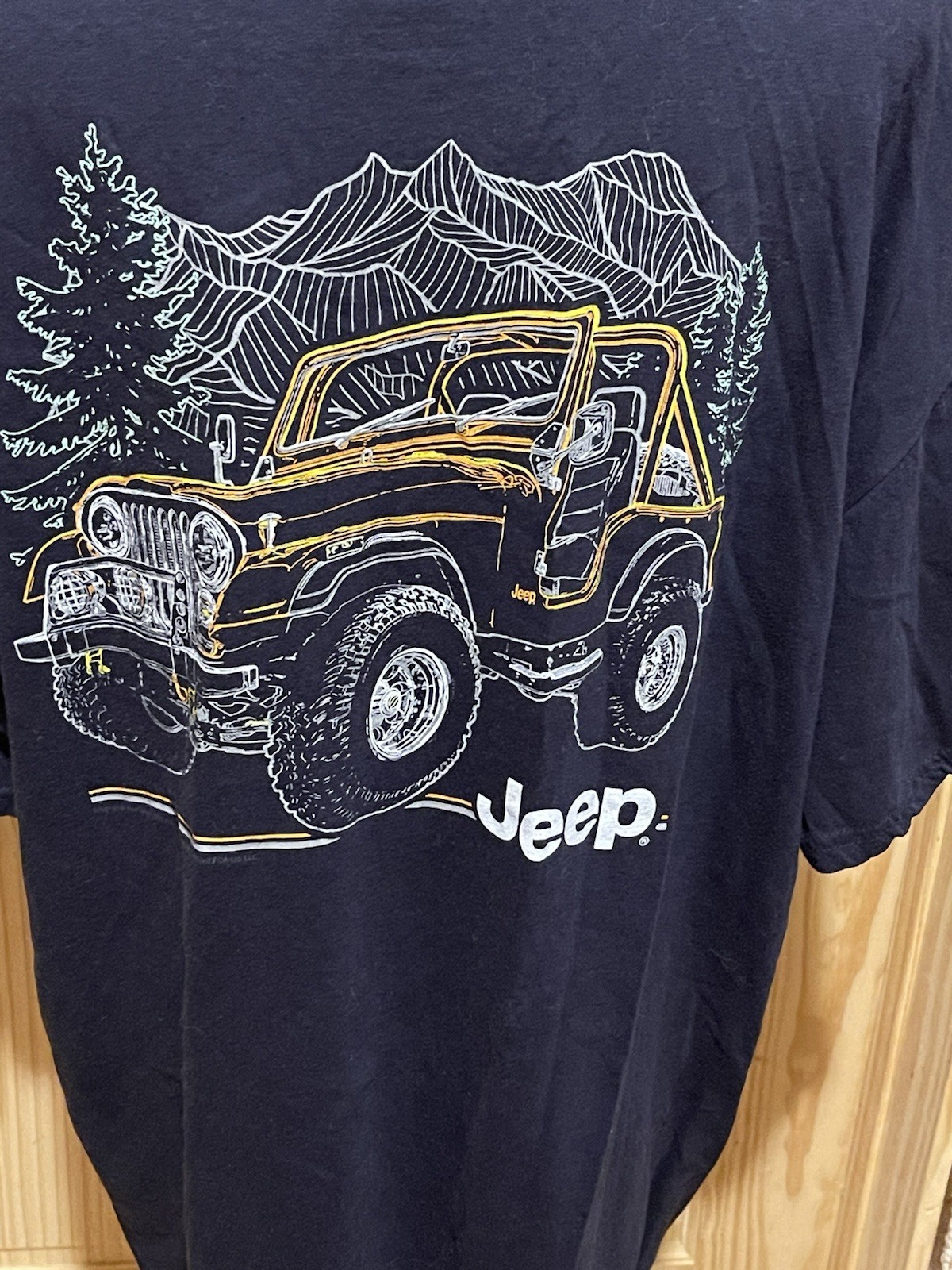 Officially Licensed JEDCO Jeep Graphic Navy Blue T-Shirt Size XXLarge ~ EUC