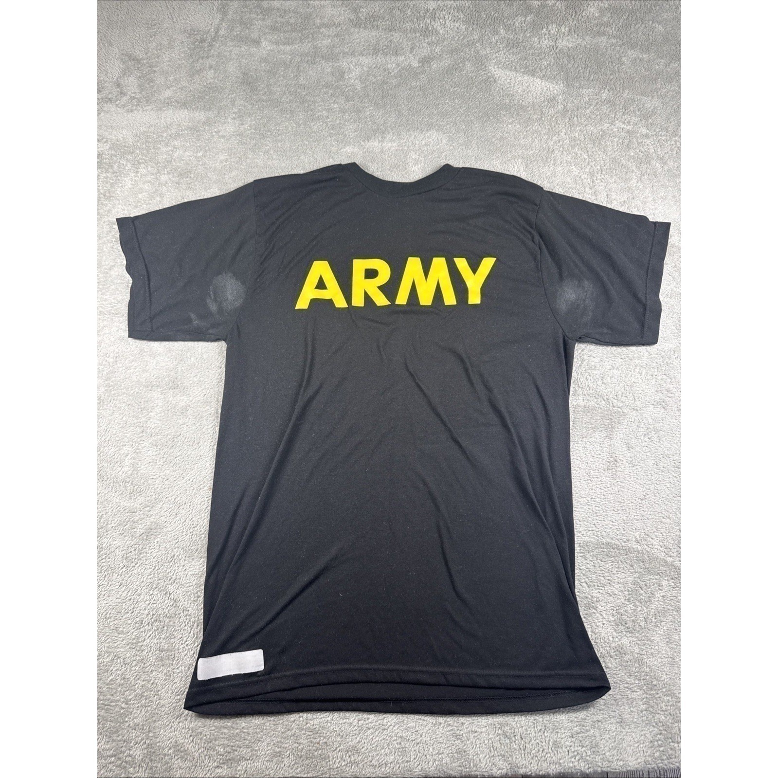 Black ARMY Workout PT T-Shirt Physical Training Size Medium