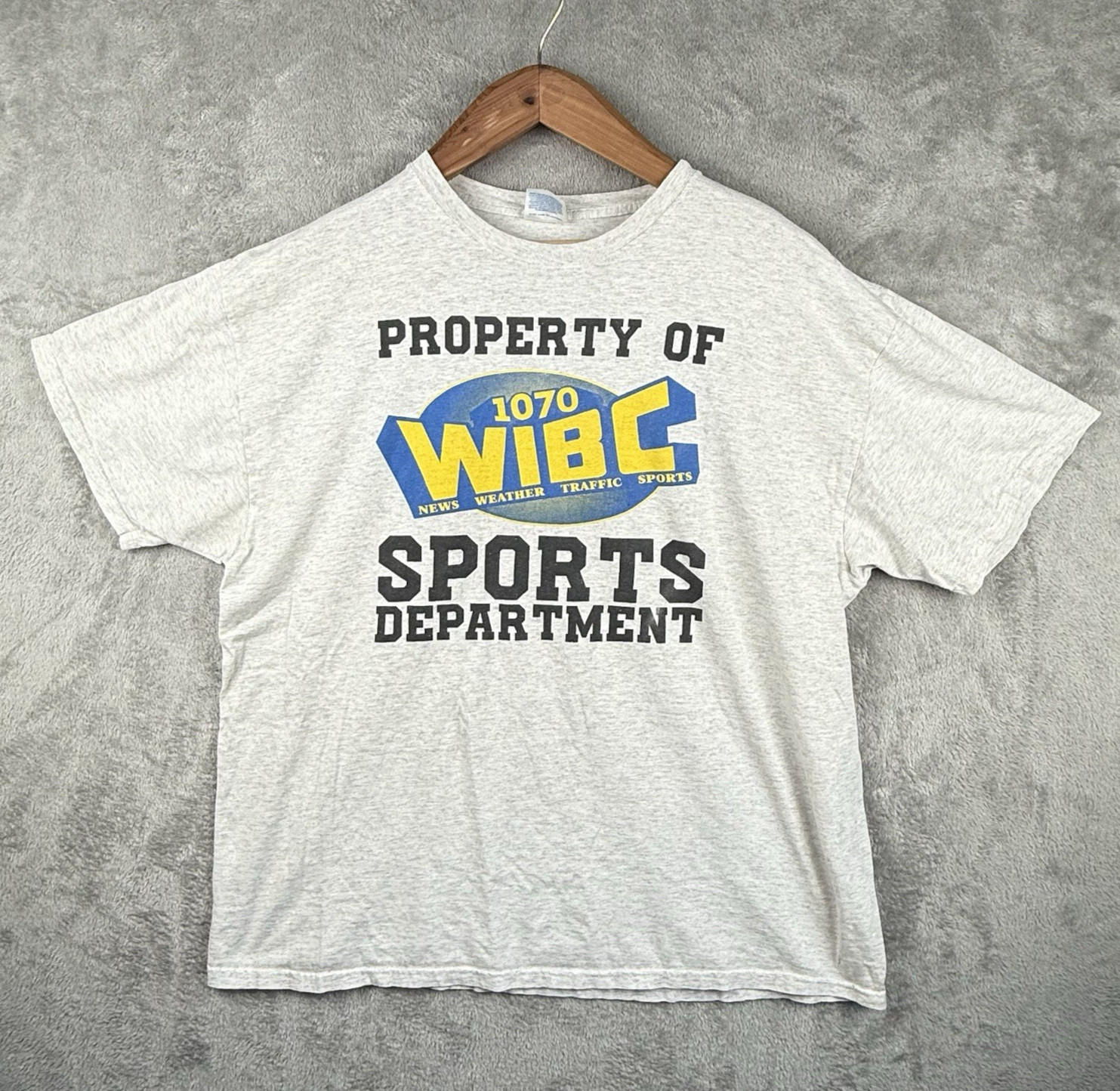WIBC Radio 1070 AM Q95 Dave The King Wilson T-Shirt Mens XXL Gray Sports Talk
