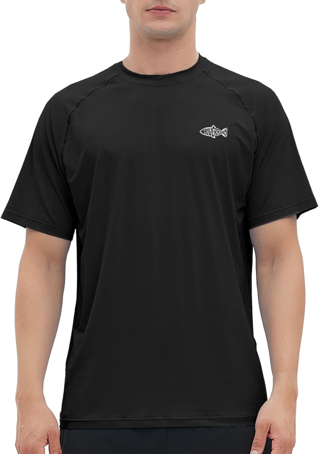 Men&rsquo;s Rash Guard Short Sleeve UPF 50 Quick Dry Sun Protection Fishing T Shirt