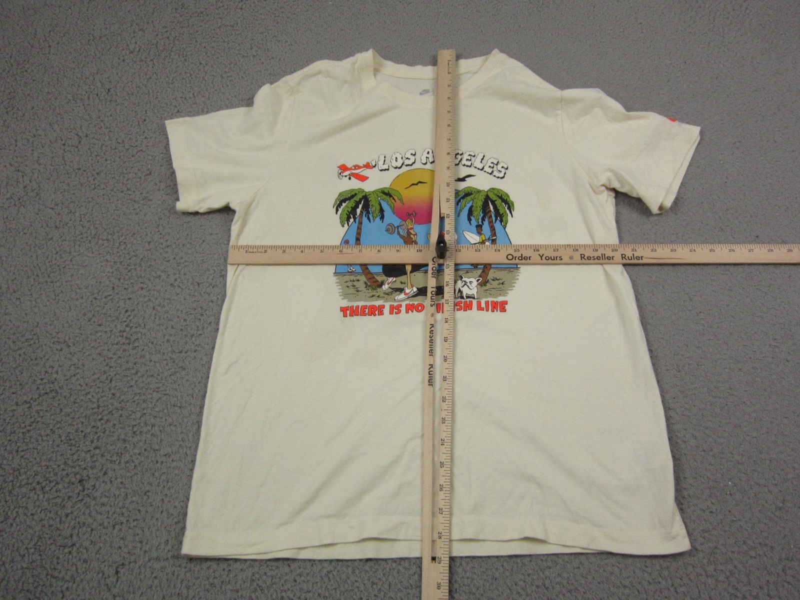 The Nike Tee Shirt Mens Large L Yellow Los Angeles There is No Finish Line *