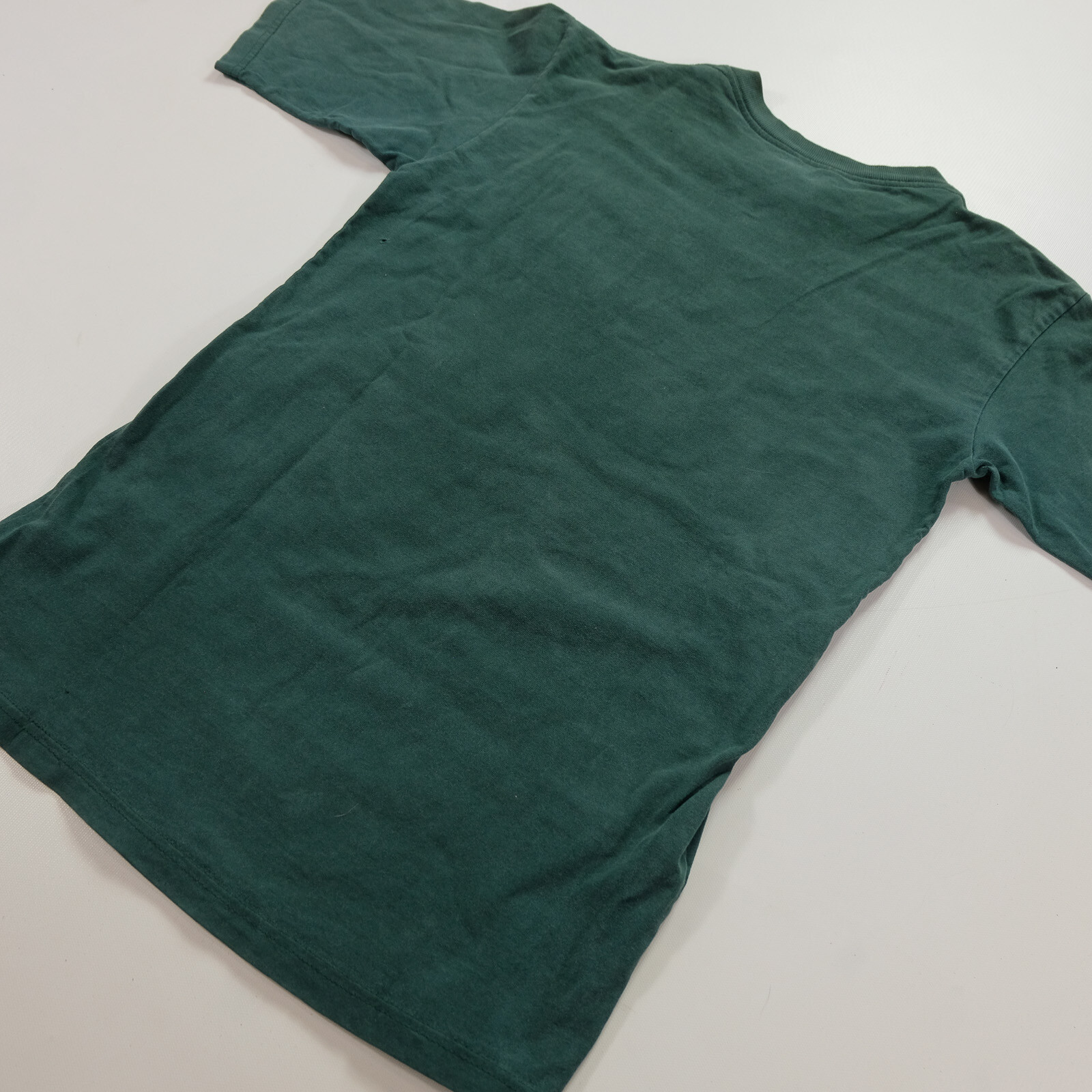 Rare VTG CARHARTT Spell Out Patch Pocket T Shirt 90s 2000s Rodeo Cowboy Green