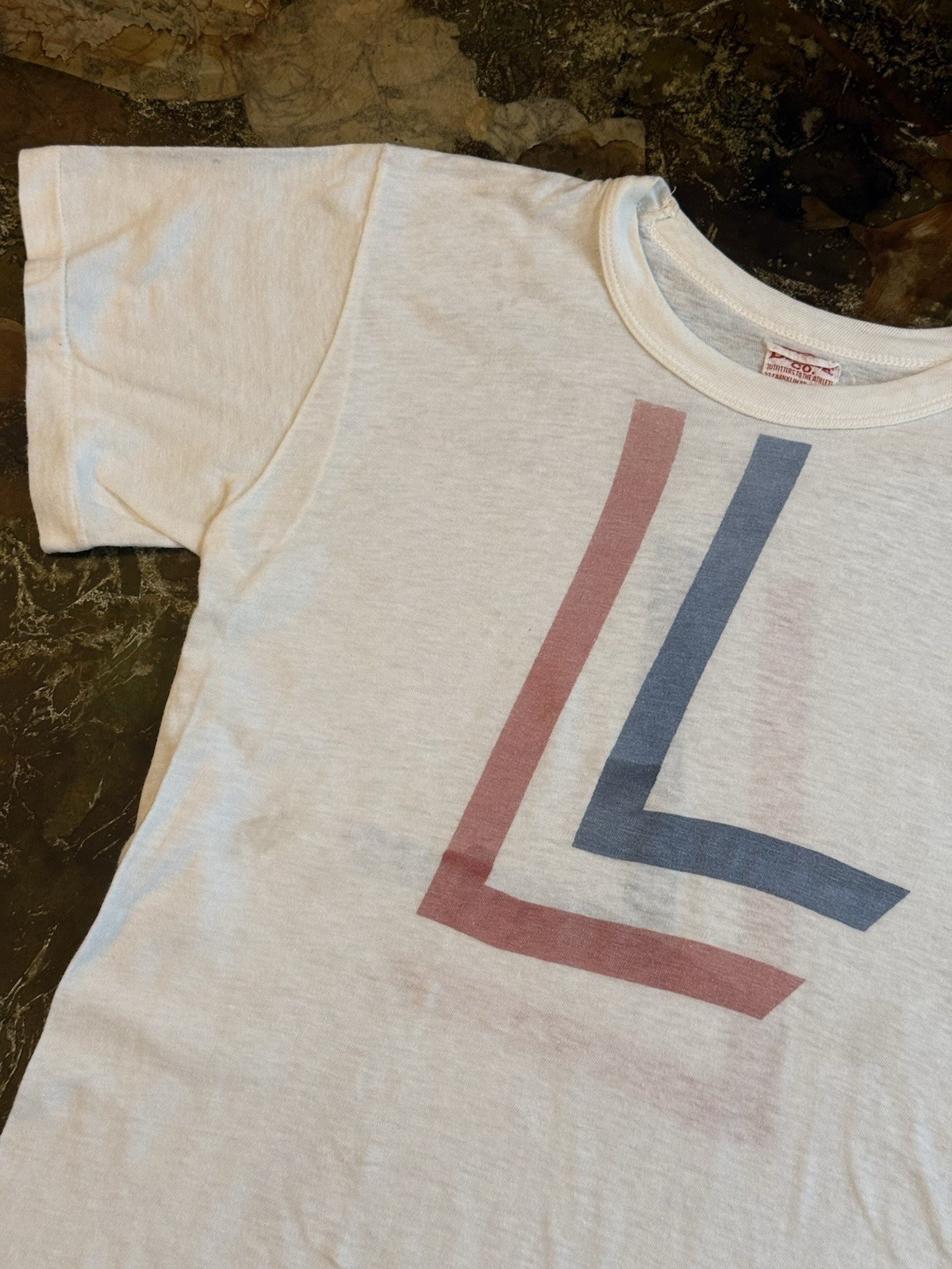 Vintage 40s-50s WH Brine Co Rowing T-Shirt 18.5”x26” Tee