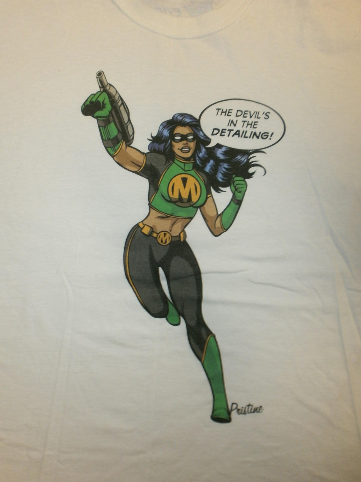 FRONTLINE FORCE T SHIRT Pristine Sexy Superhero Female M Character with Gun XL