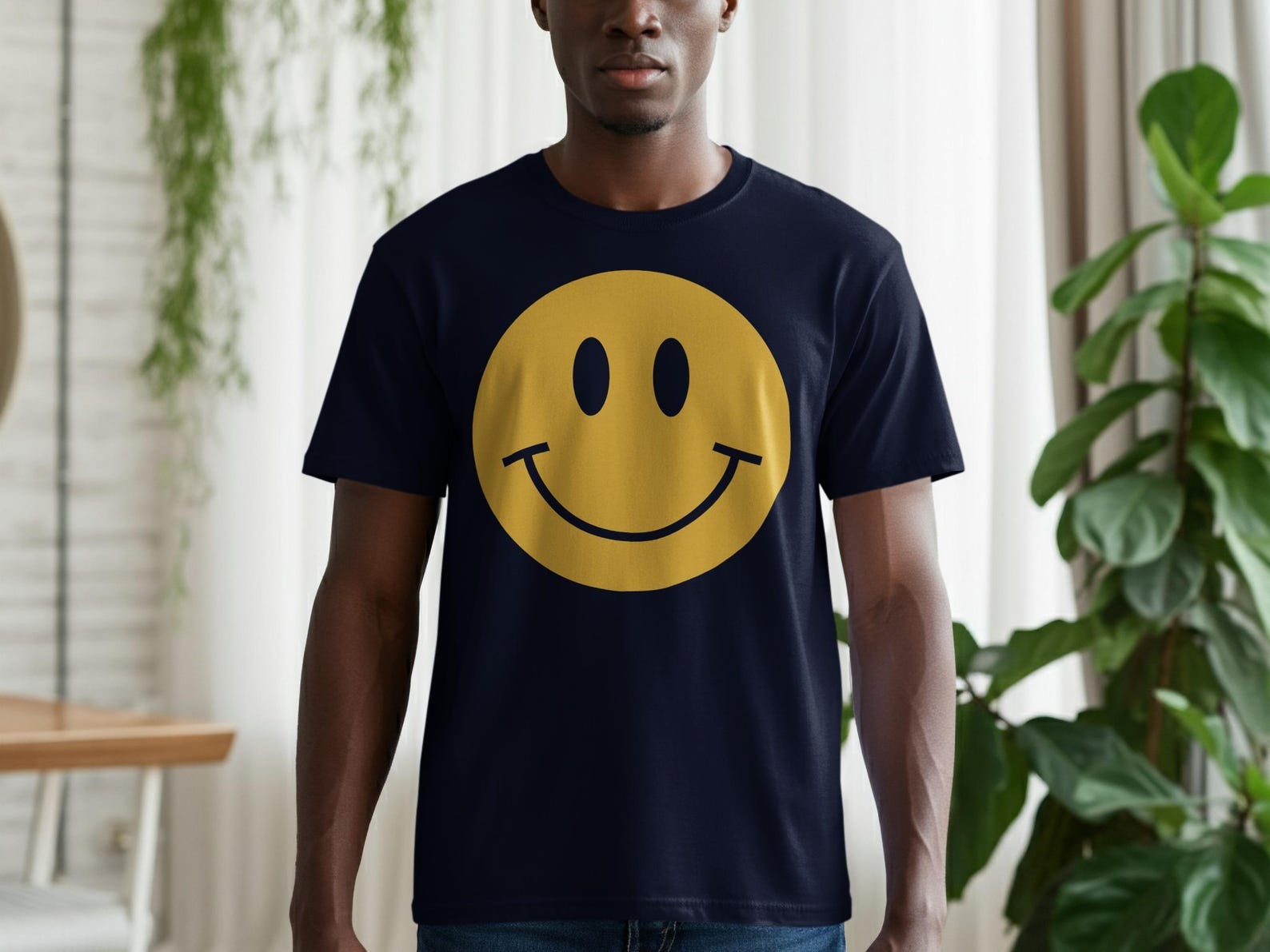 Smiley Face T Shirt Aesthetic Minimalist Graphic Tee Happy Face Shirt