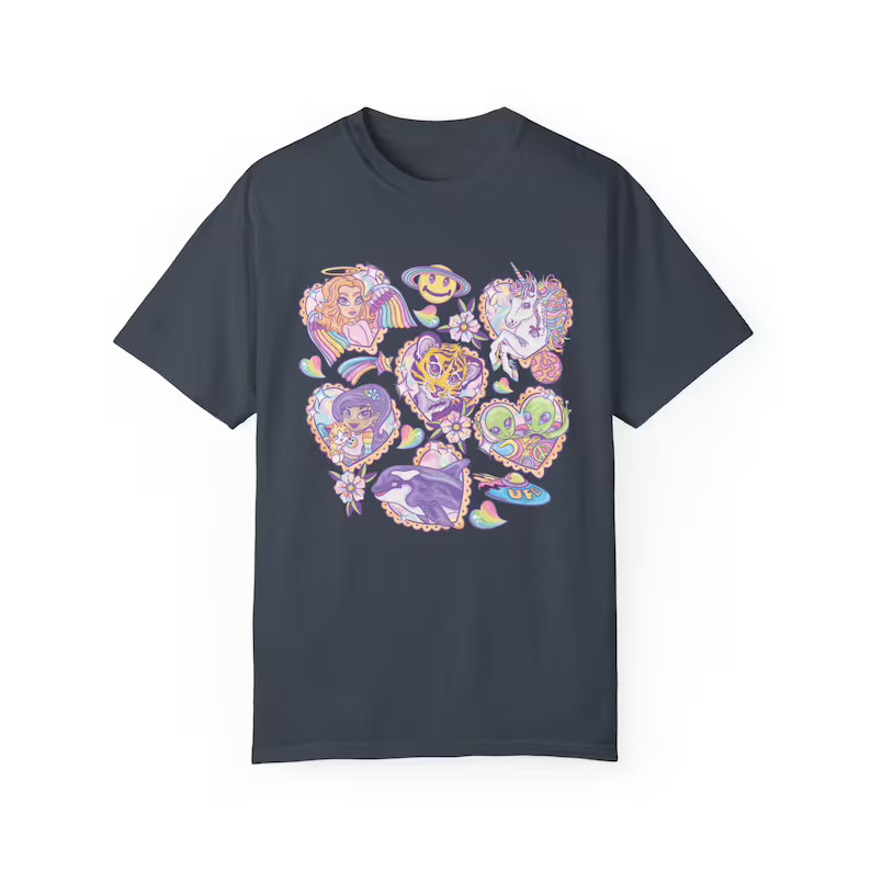 Vibes Comfort Tee Shirt Relaxed Fit Casual Style Soft