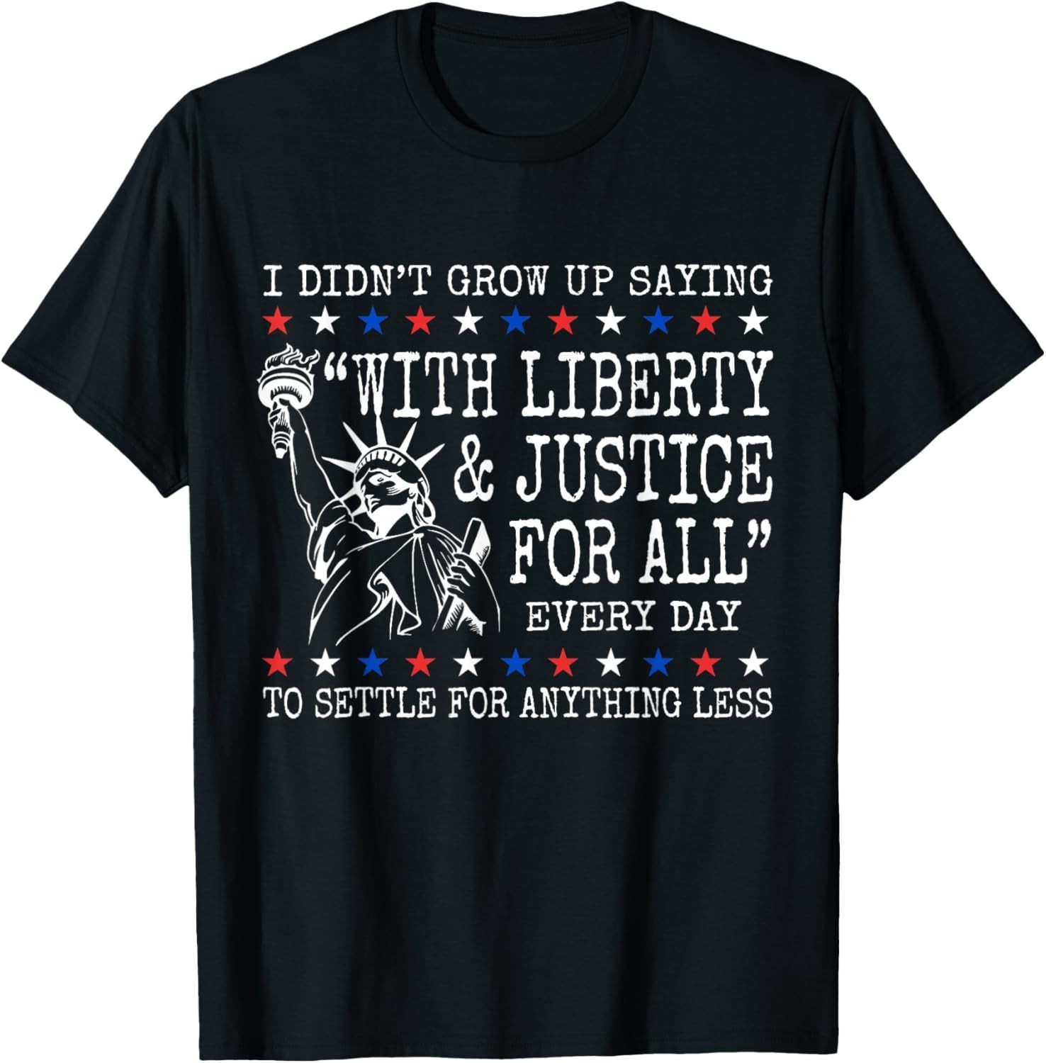 Statue of Liberty Blowing Bubble Preppy Brushstroke USA Unisex Gift T-Shirt