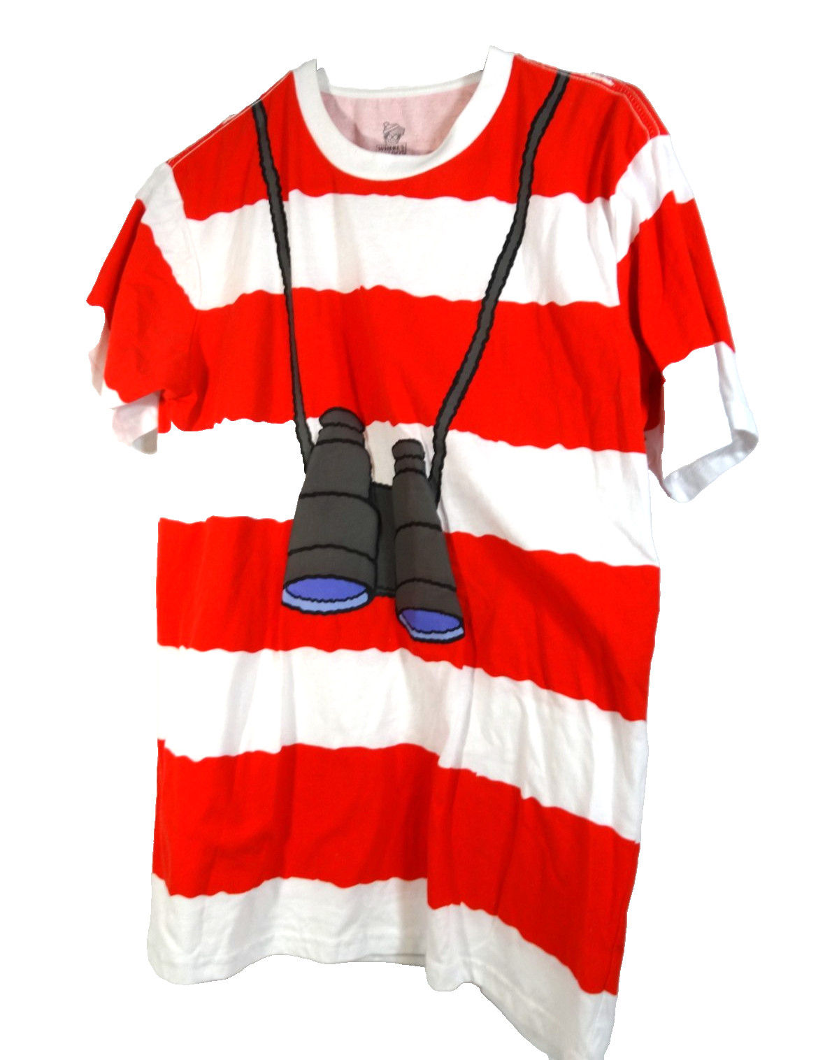 Where&rsquo;s Waldo Cosplay Costume Striped Tee T-Shirt Red White Adult Small