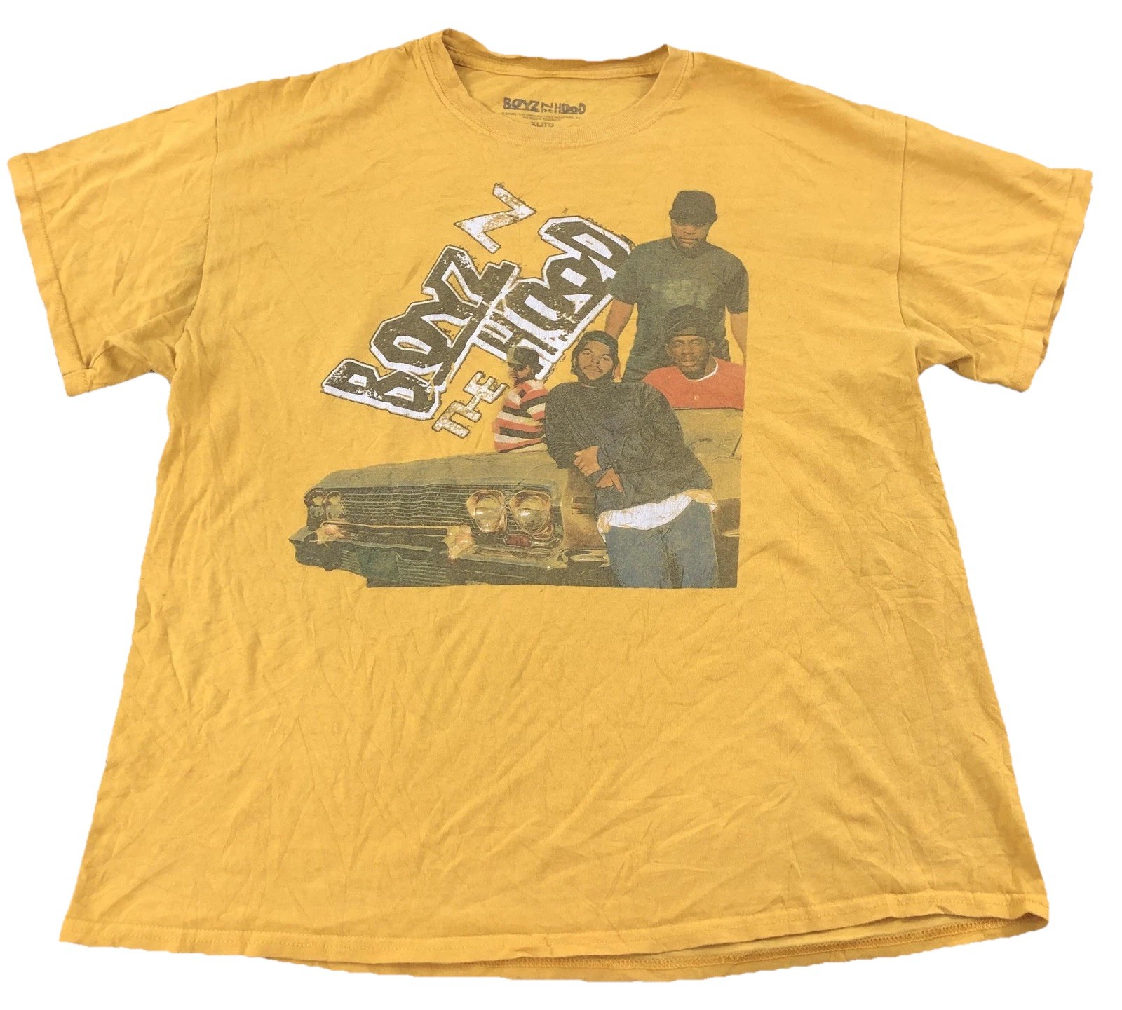 Boyz N The Hood Shirt Mens XL Yellow Movie Graphic Tee Tagless Hip Hop