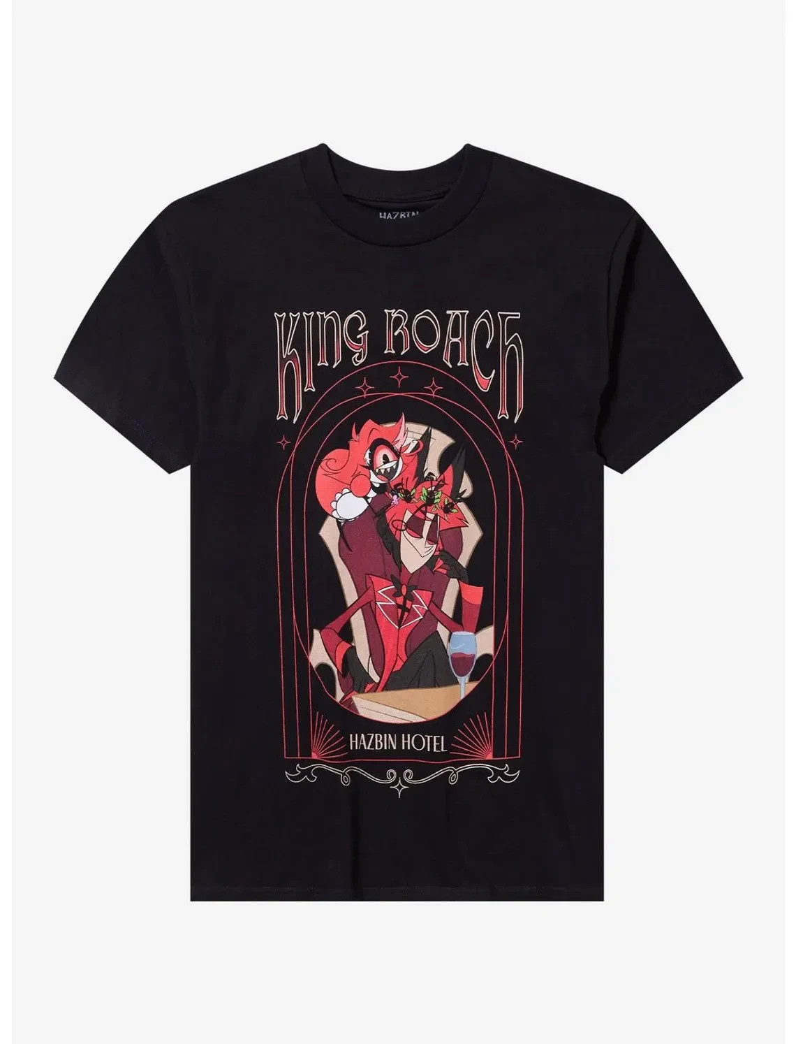 Hazbiin Hotel King Roach Demon Graphic Double Sided Gothic Tee