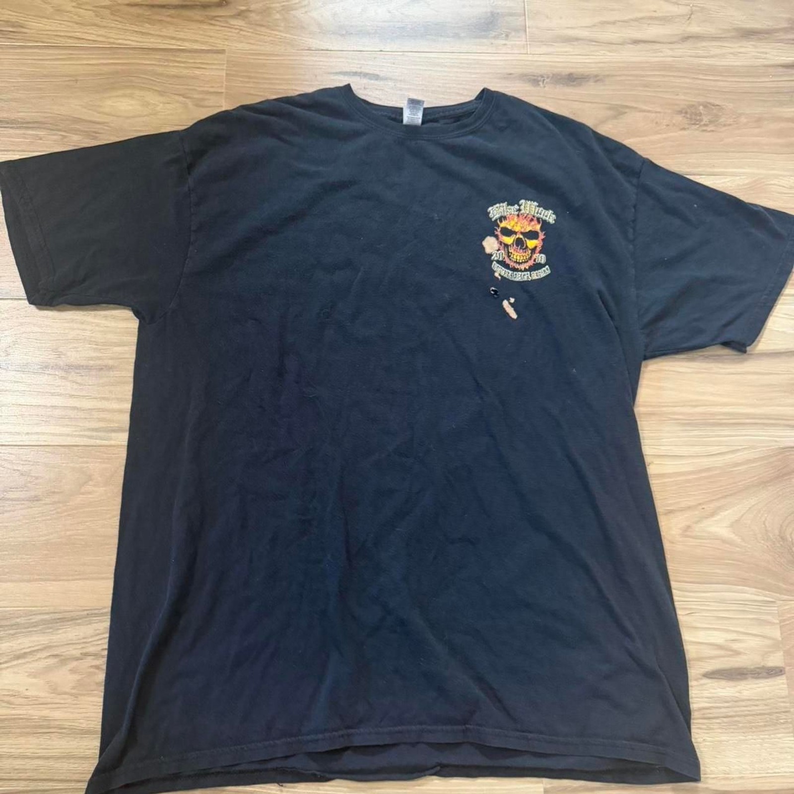 2010 Daytona Beach Bike Week flaming skull graphic Size XL