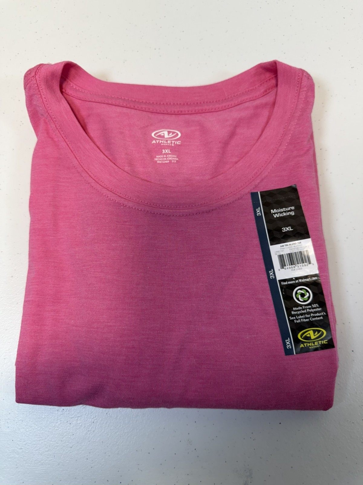 Men&rsquo;s Shirts, (New w/tags), Athletic Works, Tri Blend Short Sleeve 3XL (54-56)