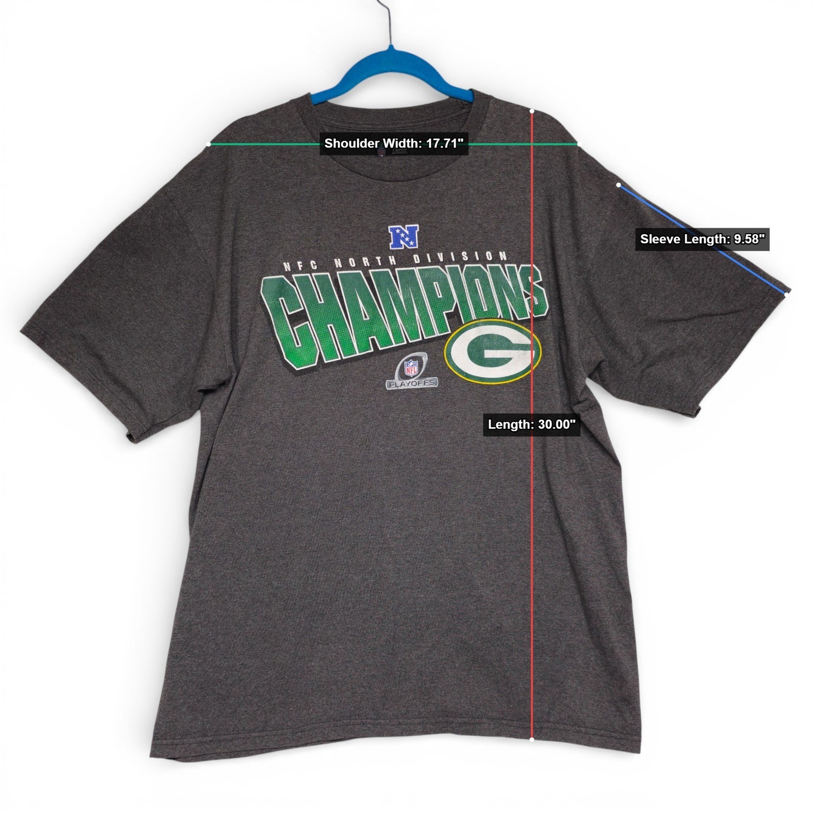 Vintage NFL Team Apparel Green Bay Packers NFC North Champions T-Shirt Men&rsquo;s XL