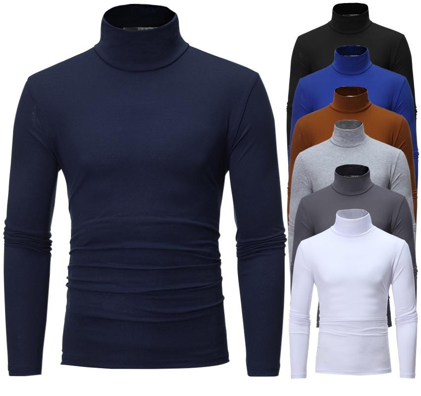 Men&rsquo;s Long Sleeve Mock Neck Base Layer Shirts Winter Thermal Tops Undershirt
