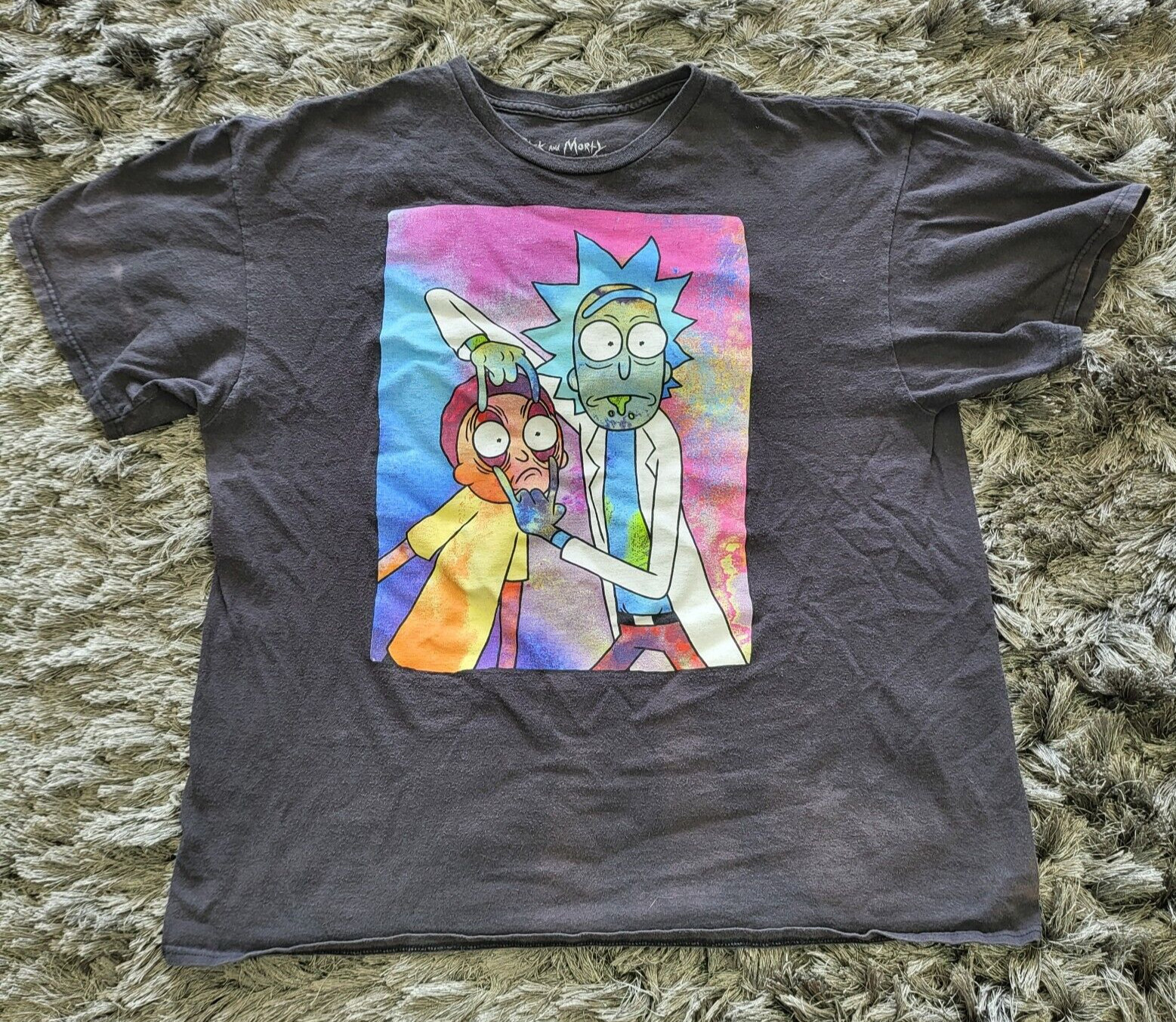 Rick & Morty T-Shirt Mens XL Black Adult Swim Comedy Funny Ripple Junction Flaw