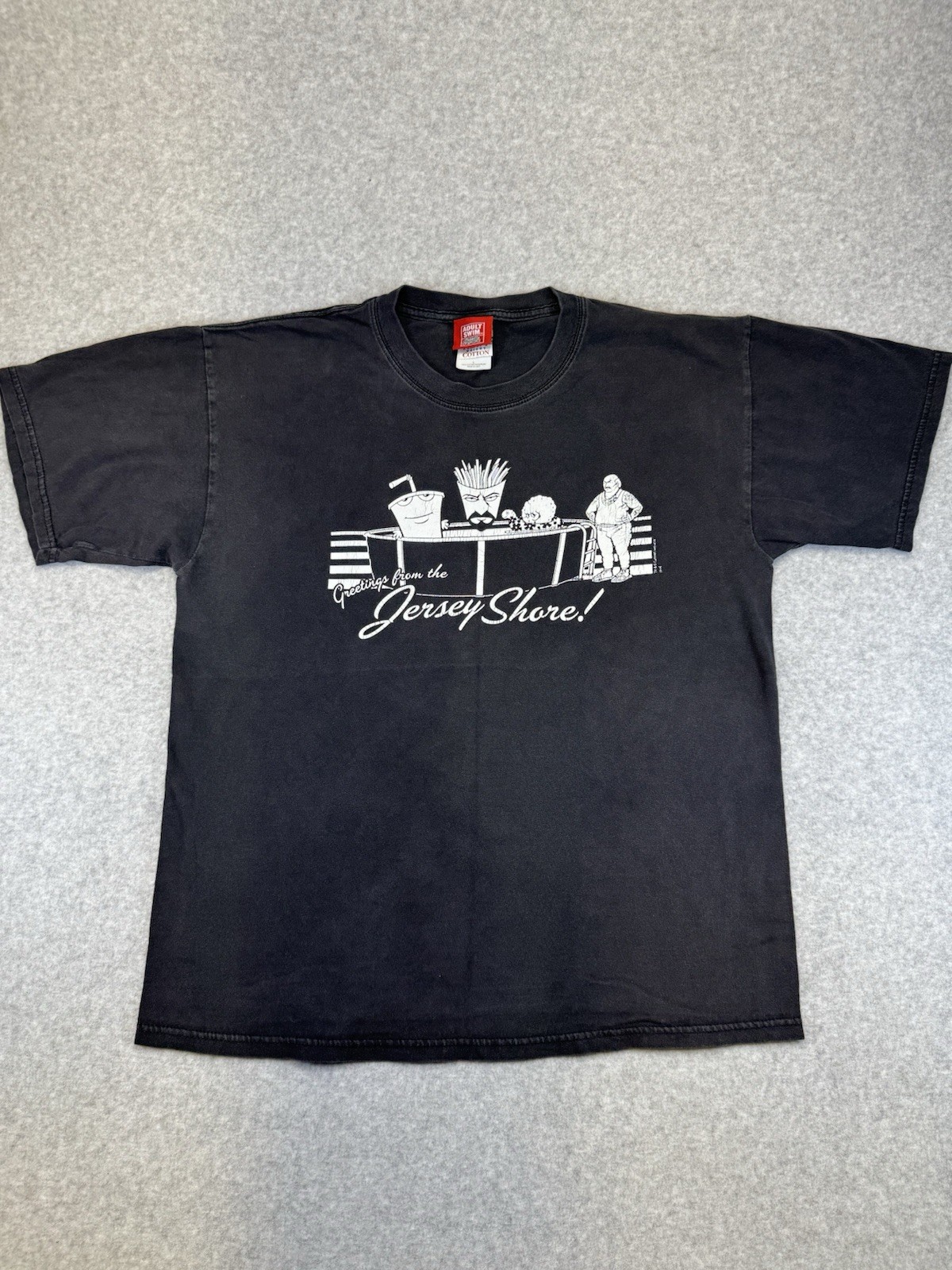 Vintage Aqua Teen Hunger Force Jersey Shore Adult Swim T-Shirt – Adult L – RARE