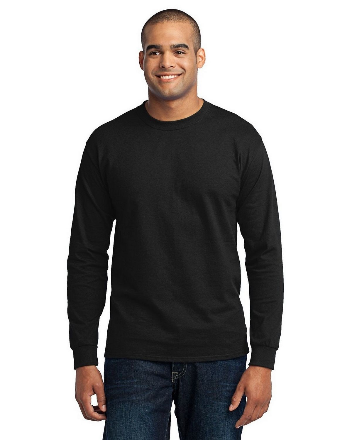 Port & Company PC55LS Men&rsquo;s Long Sleeve 50/50 Cotton/Poly T-Shirt