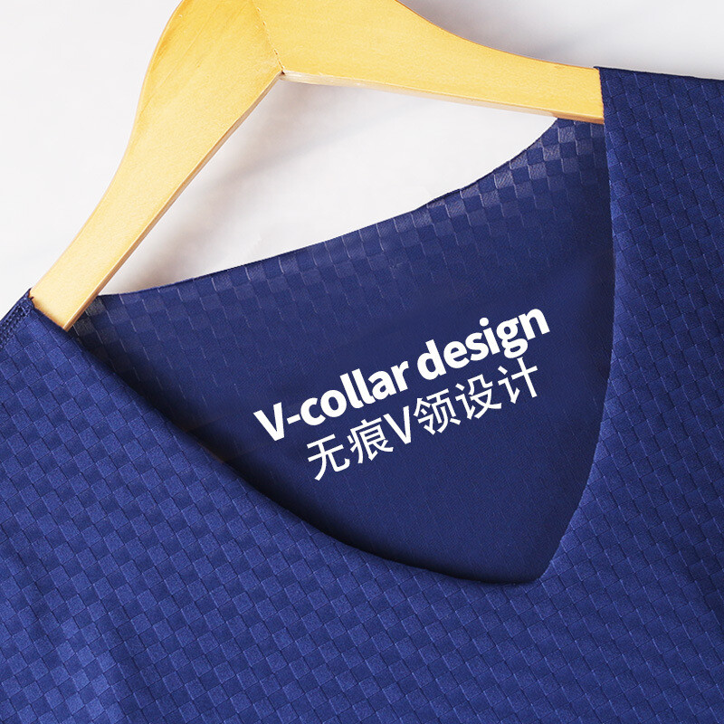 Men&rsquo;s Undershirts Ice Silk T-Shirt Short Sleeve Seamless V-Neck Short Shirt