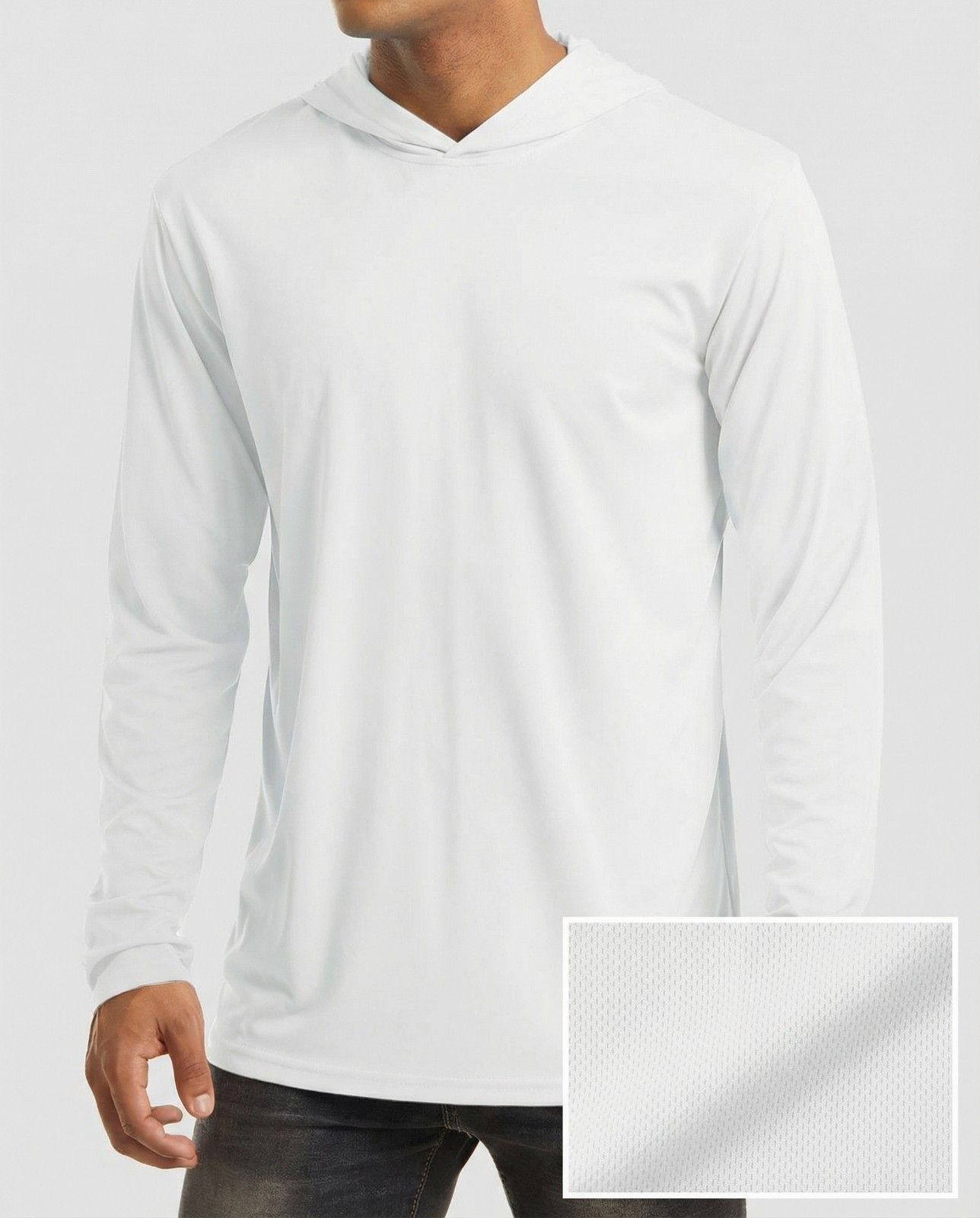 Men’s Quick Dry Performance Hooded Long Sleeve – Dry Fit Athletic Shirt