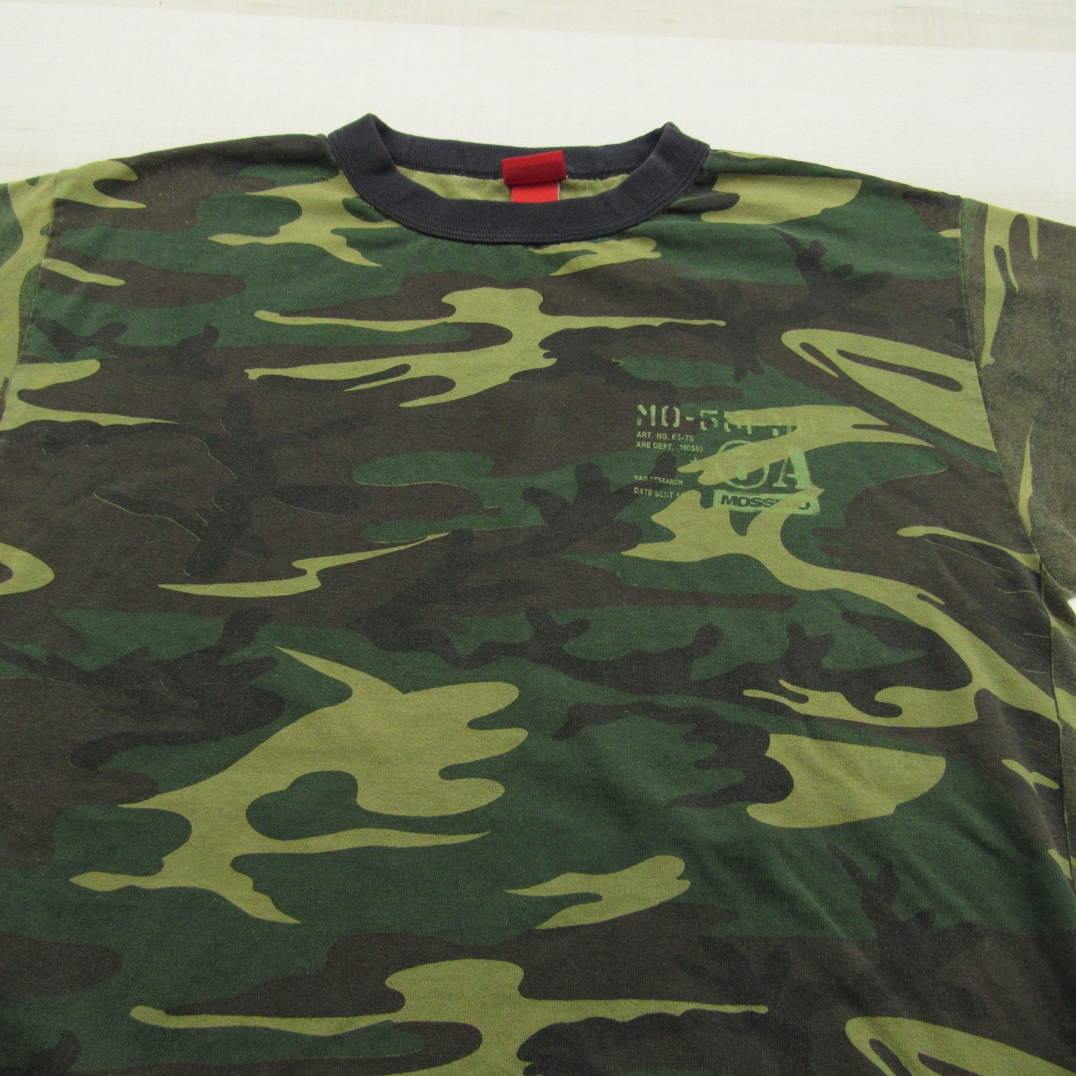 Vintage Mossimo Shirt Mens Small Green Camo Casual Short Sleeve Cotton