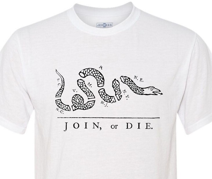 Join or Die! America&rsquo;s Founding Fathers – History Tee – Fast Shipping – Soft