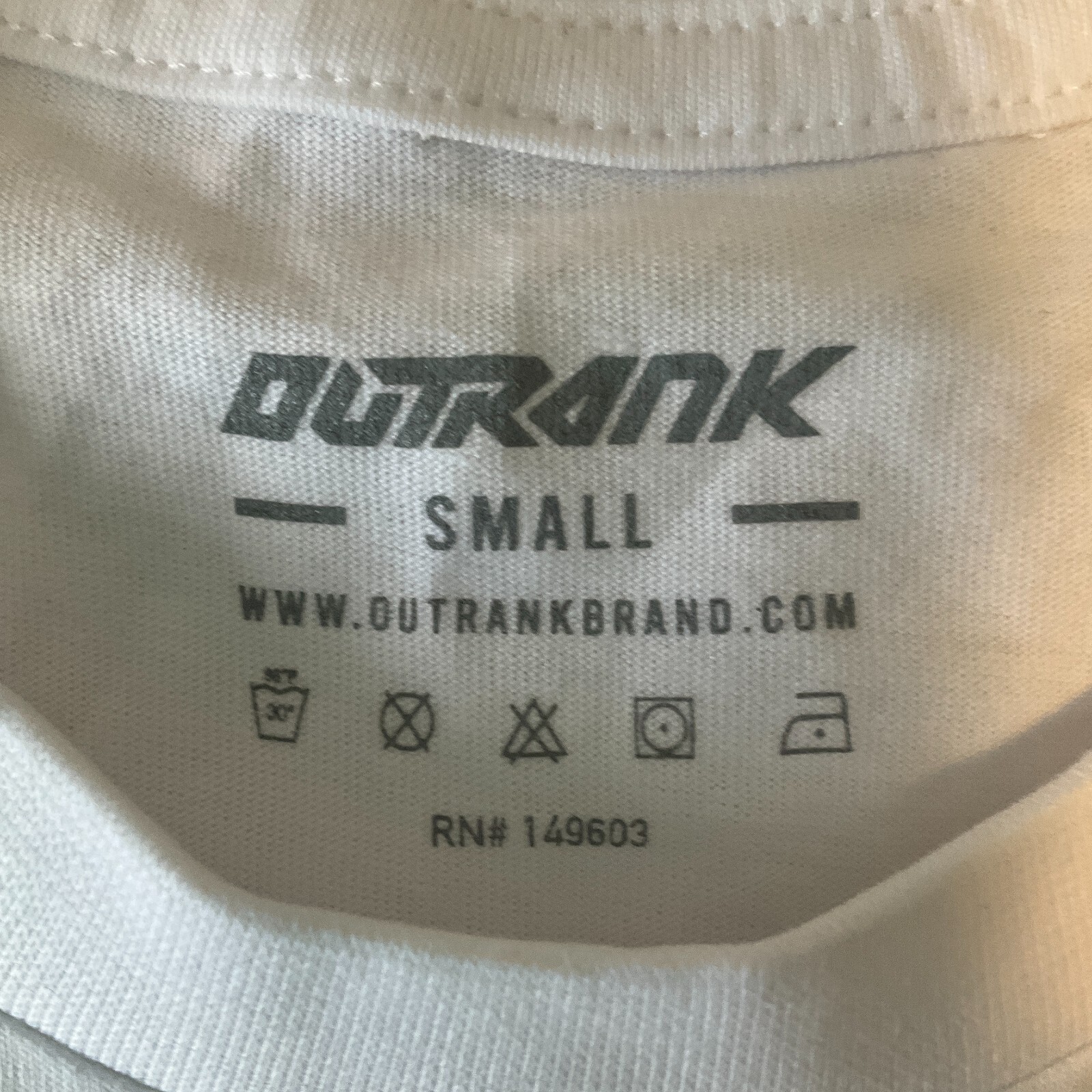 Outrank Always Active Short Sleeve T Shirt Mens Size S White Racing Graphic