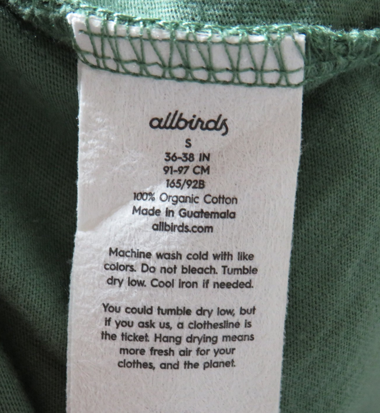 Allbirds Men&rsquo;s Organic Cotton Long Sleeve Tee In Hazy Cargo Green Size Small
