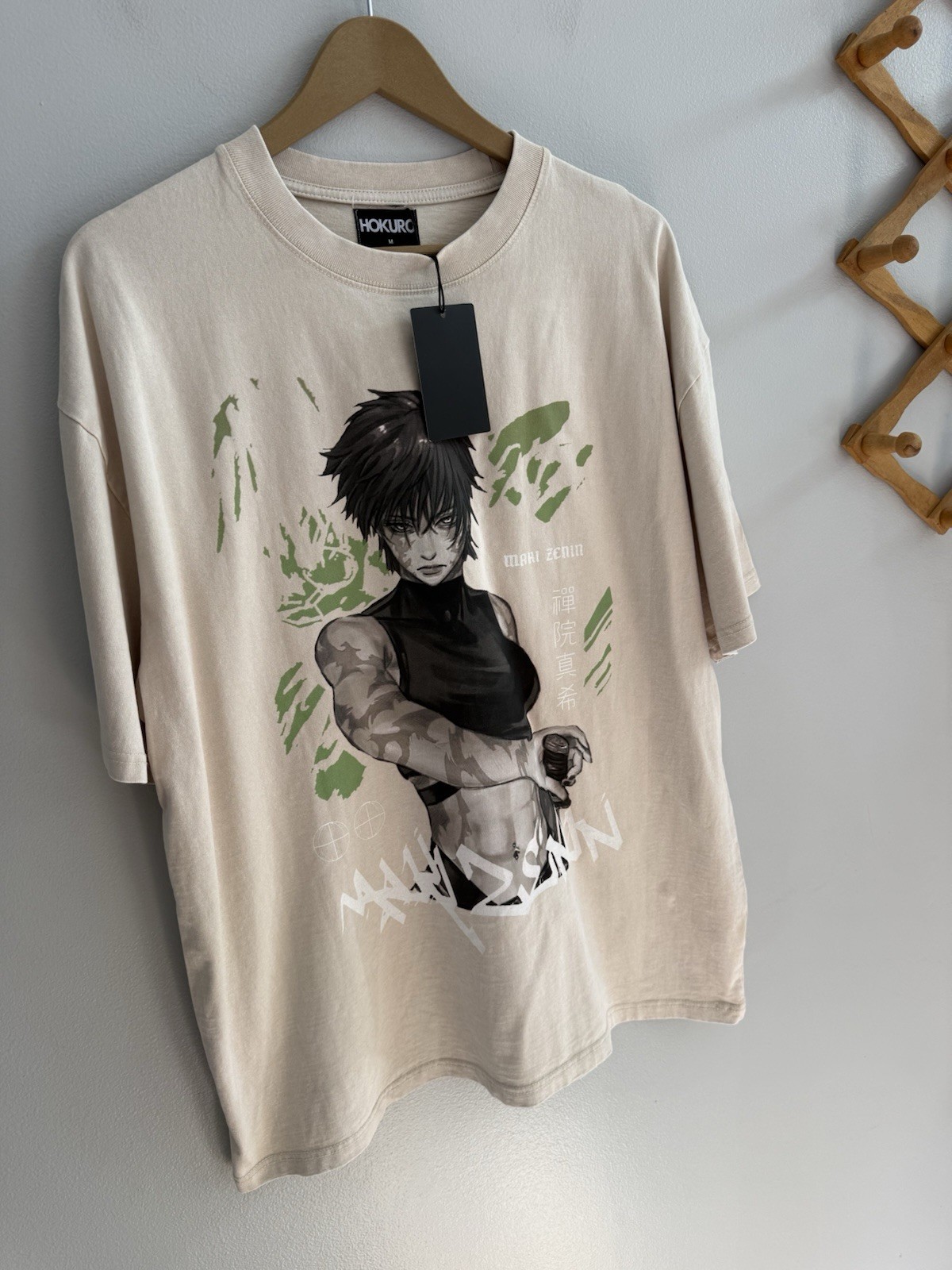 NEW Hokuro Maki Zenin Jujutsu Kaisen Anime Graphic Print T-Shirt Sz M Tee Shirt