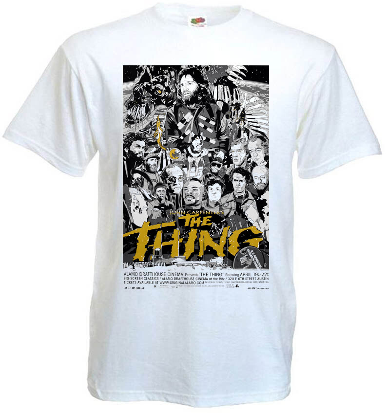 The Thing v82 T-shirt white movie poster horror John Carpenter all sizes S-5XL