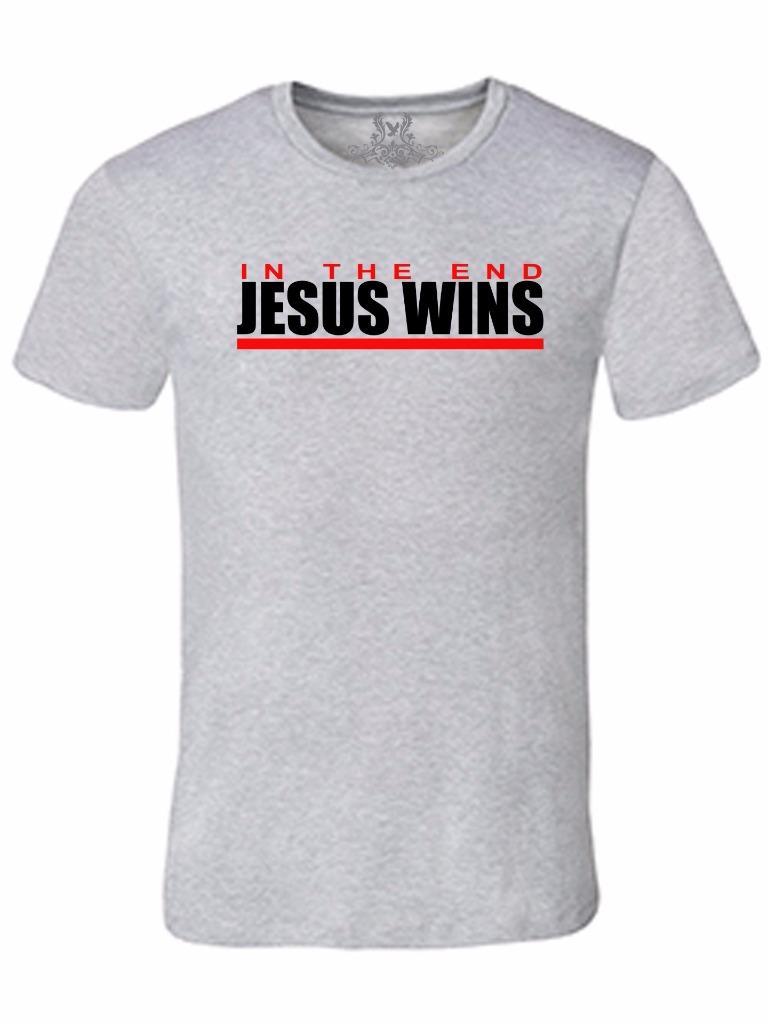 NW MEN&rsquo;S PRINTED JESUS WINS CHRISTIAN GOD LOVE BIBLE COTTON T-SHIRT ALL COLOR