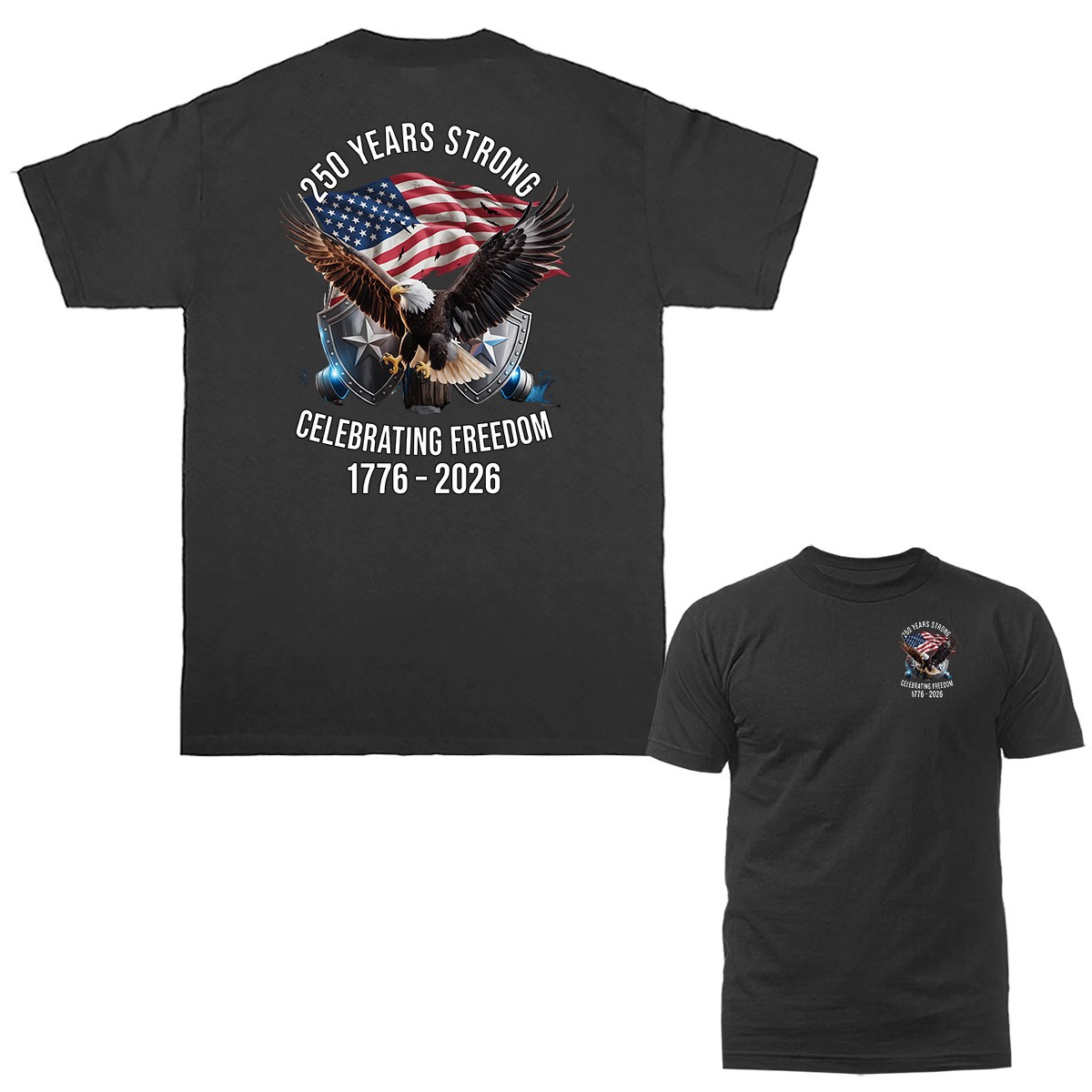 250 Years of American Independence Day US Flag 4th of July Patriotic T-shirt