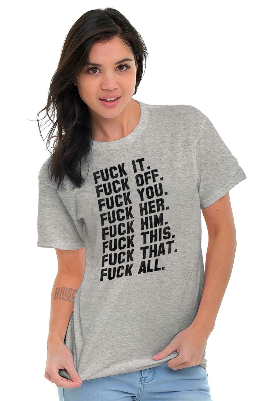 F**k It All Funny Offensive Rude Novelty Gift Womens or Mens Crewneck T Shirt Te
