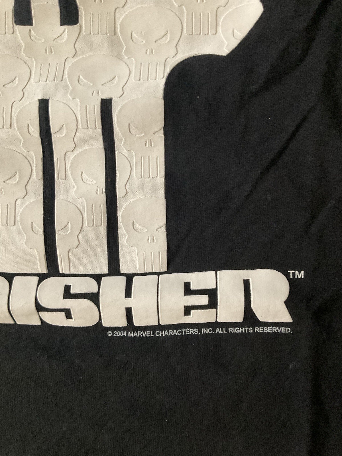 Vintage Y2K Marvel Mad Engine Punisher Logo Shirt XL very Clean