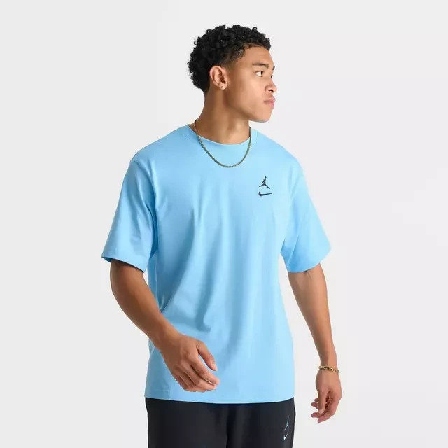 Men&rsquo;s Jordan Brooklyn Swoosh Logo T-Shirt – Blue Chill Black II2337-497