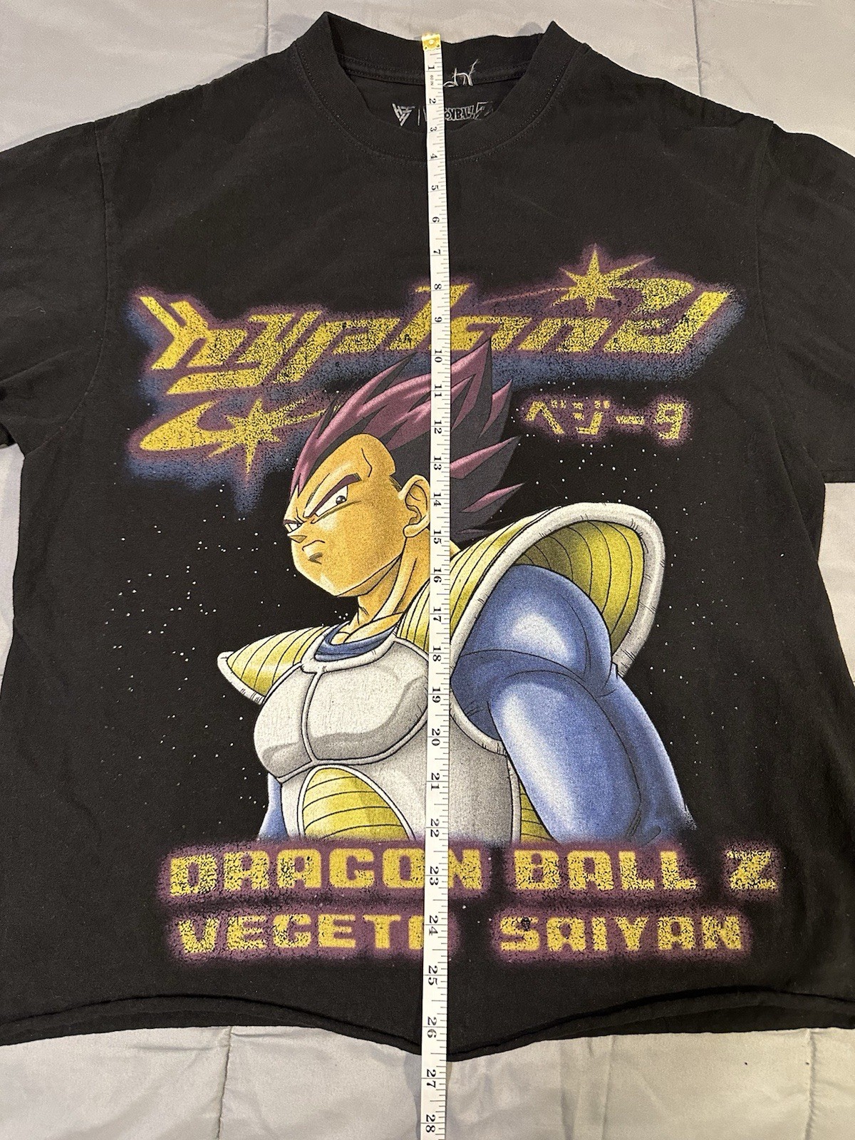 Dragon Ball Z x Hypland Vegeta Saiyan Graphic T-Shirt Mens Size Large Cropped