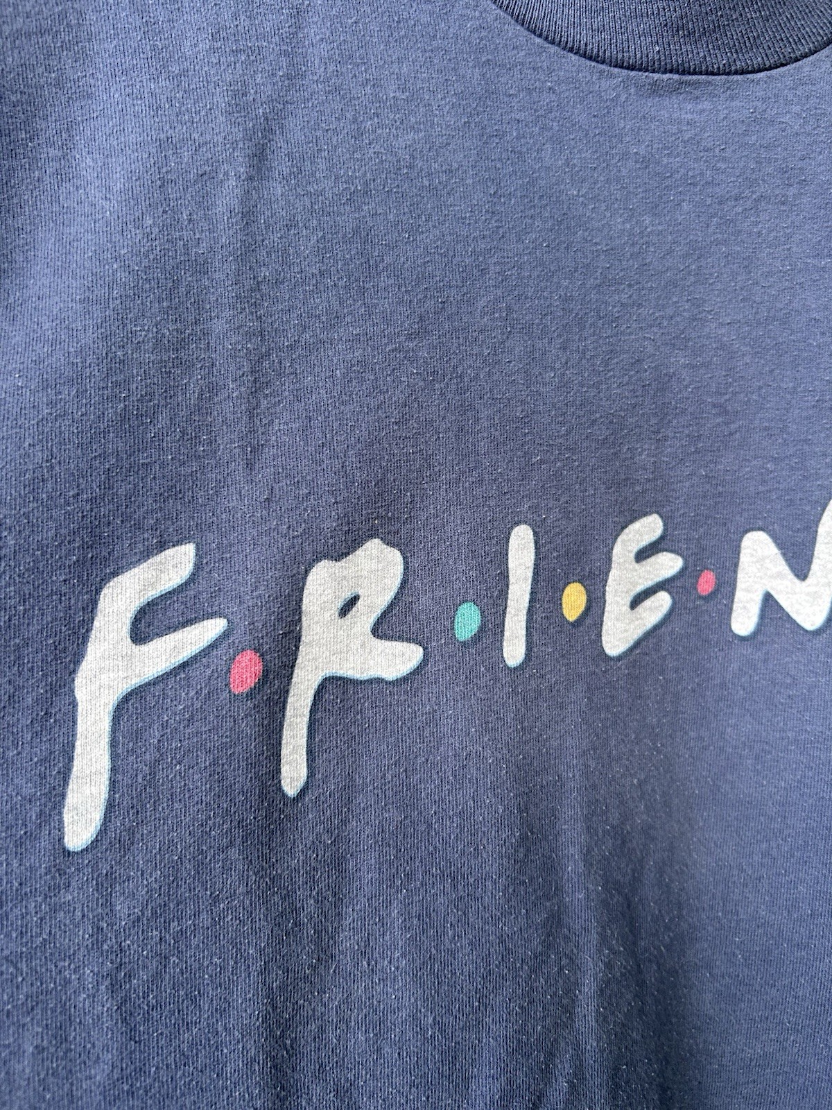 Vintage 90s FRIENDS Single Stitch TV Show Sitcom Promo Faded Blue T Shirt XL usa
