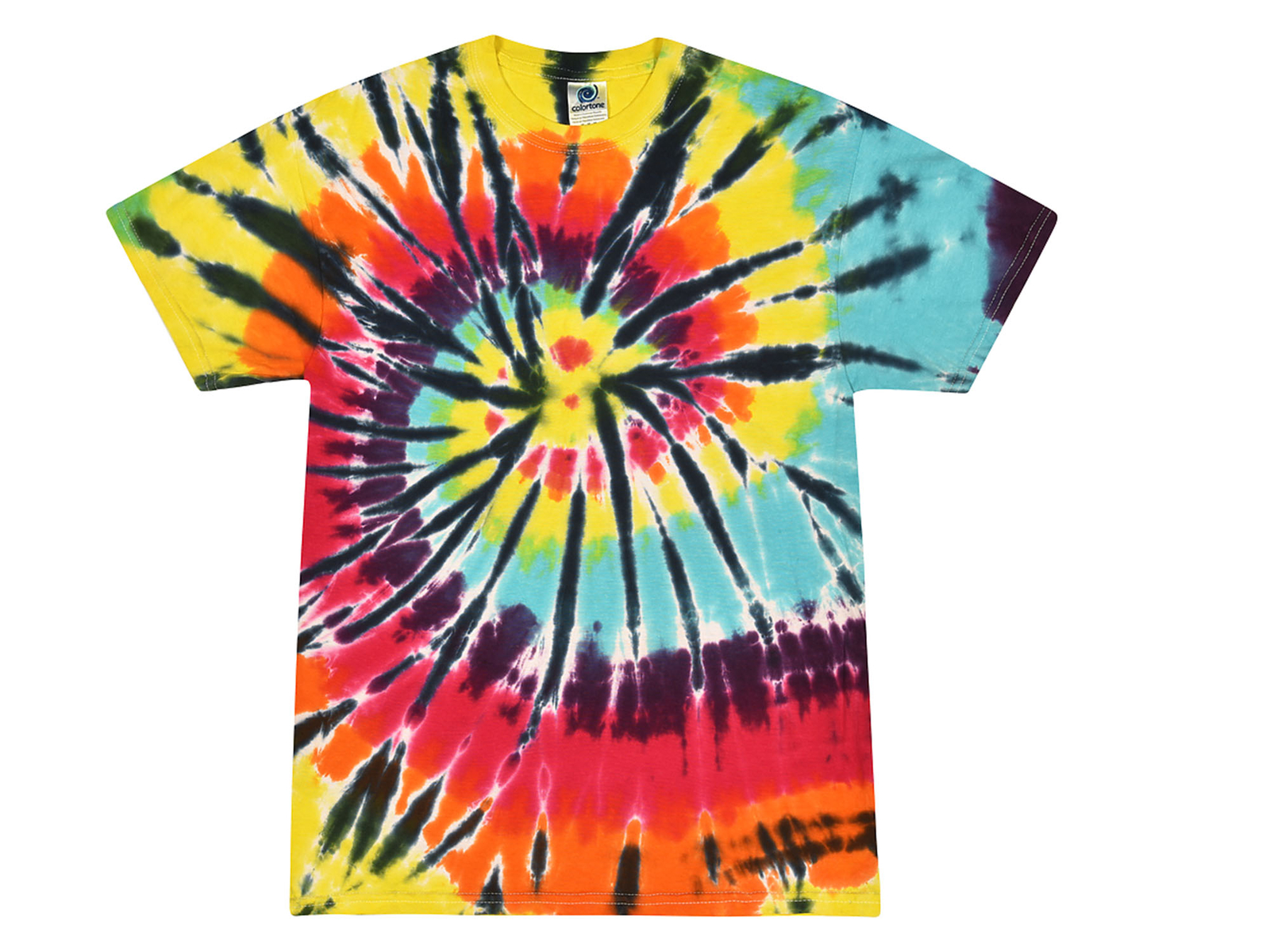 Tie Dye T-Shirts Multi-Color Kids & Adult 100% Cotton Colortone