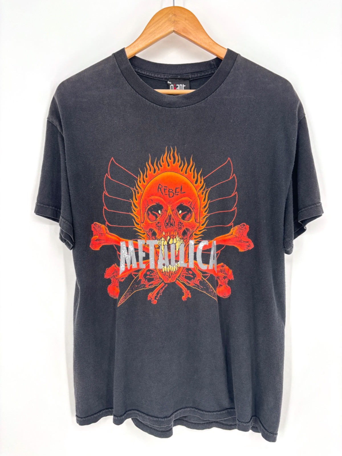 Vintage 90&rsquo;s Metallica Rebel Skull Pushead Art Tee, Size Large