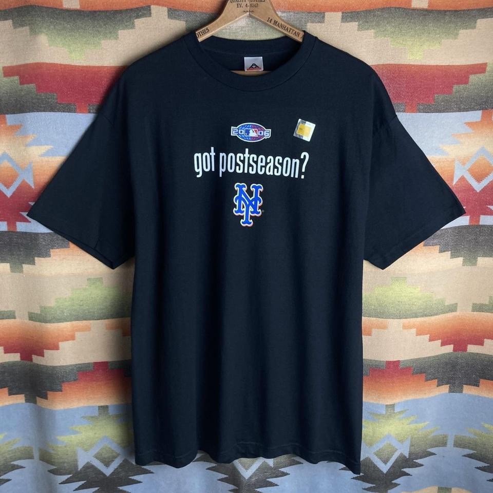 Vintage 2006 New York Mets MLB Baseball &lsquo;Got Postseason&rsquo; Black T-shirt Mens XL