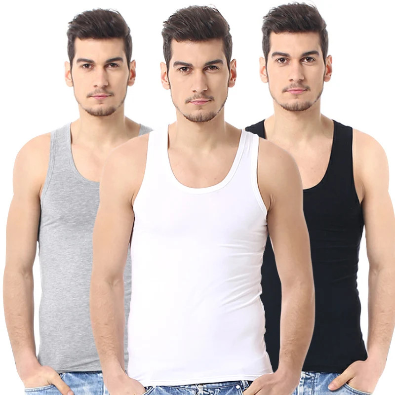 1/3 Pack Four Seasons Men&rsquo;s Cotton Joker Vest Teenagers Simple Fit Sports