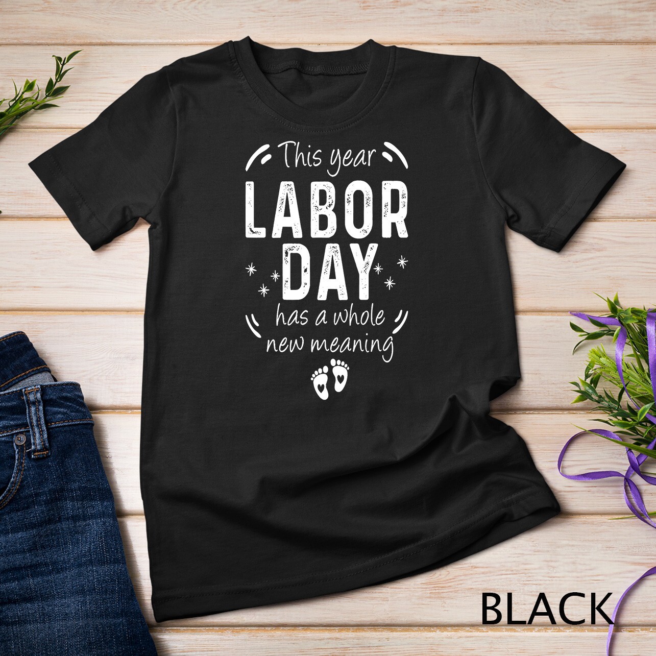 Labor Day Pregnancy Announcement Shirt Pregnant Mom To Be Unisex T-shirt