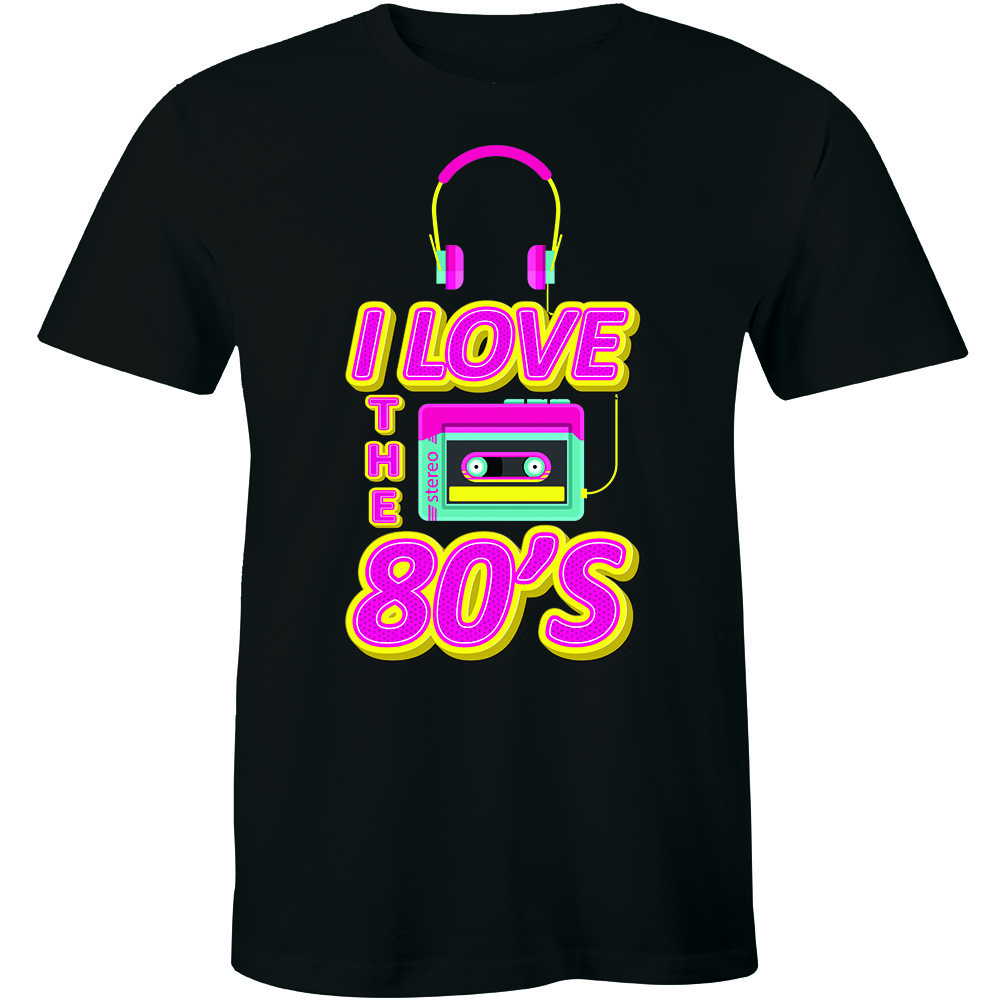 I Love The 80&rsquo;s Top Eighties Music Retro Shirt Men&rsquo;s Premium T-shirt Tee