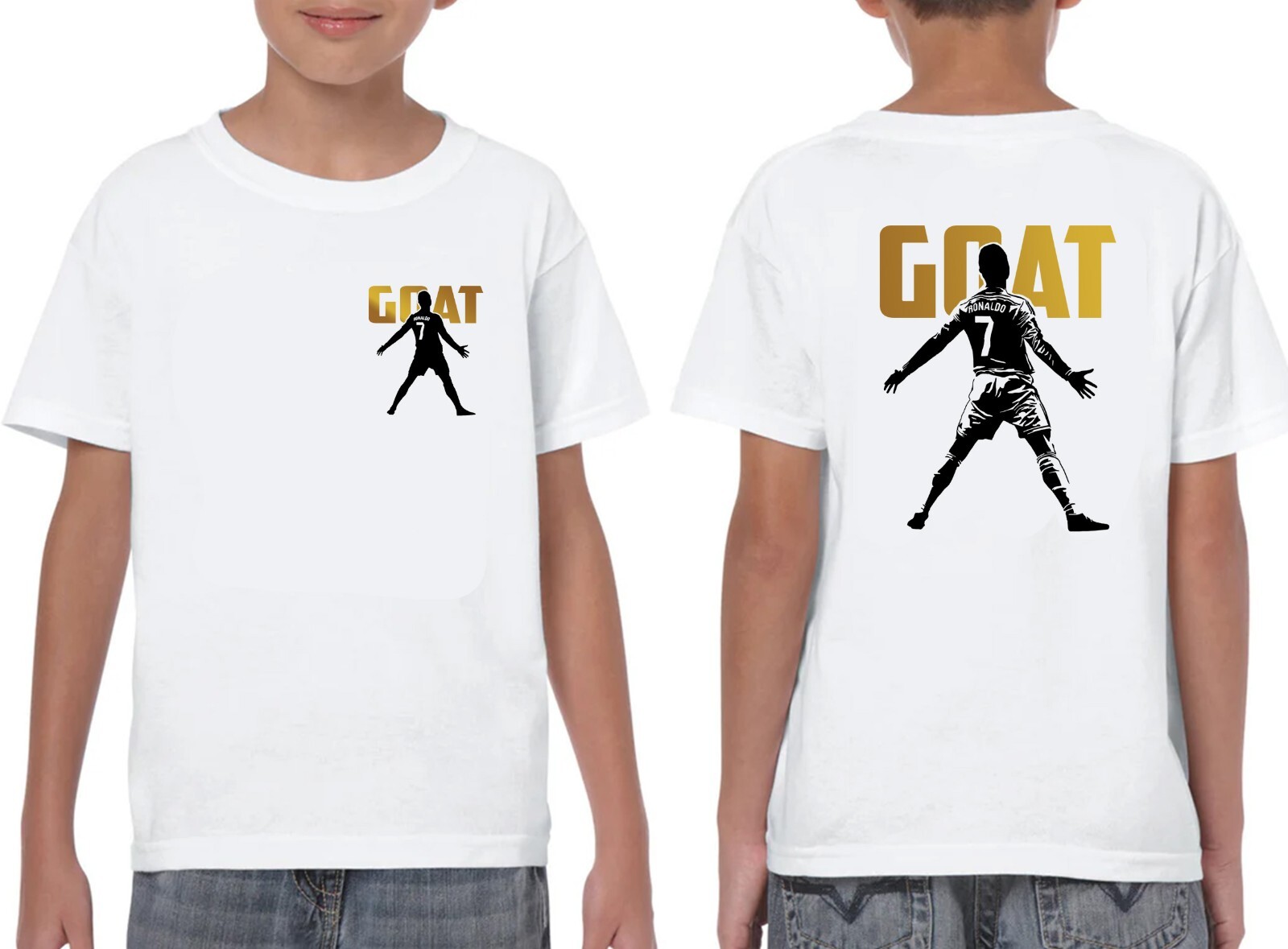 Ronaldo kids hoodie tshirt cristiano ronaldo cr7 goat – kids & adult sizes