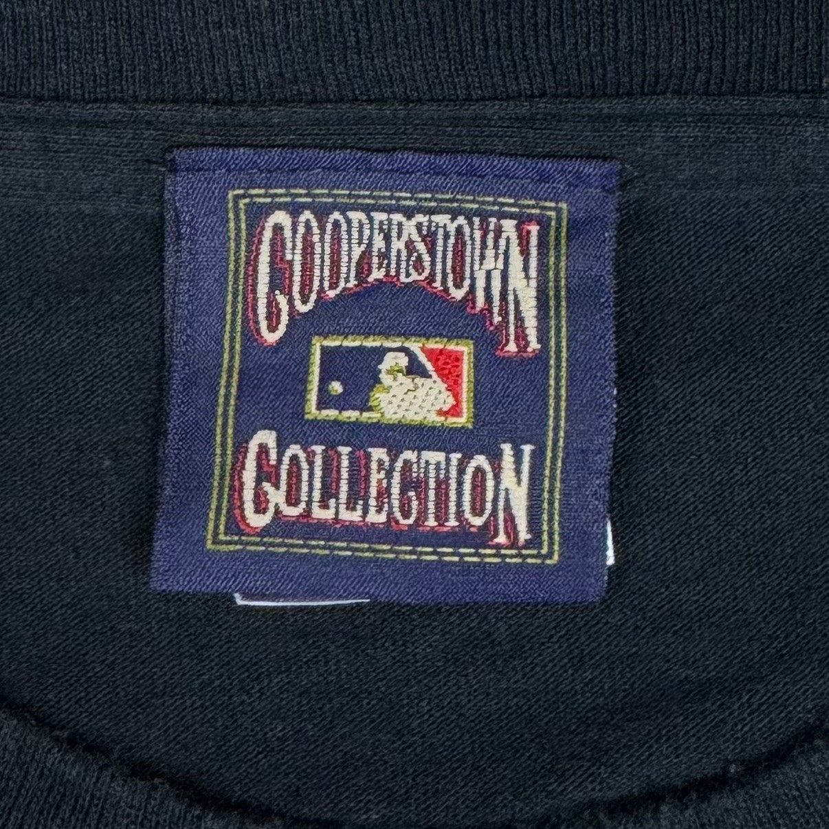 New York Giants MLB Majestic Cooperstown Collection Tee Mens XL Black Vtg Retro