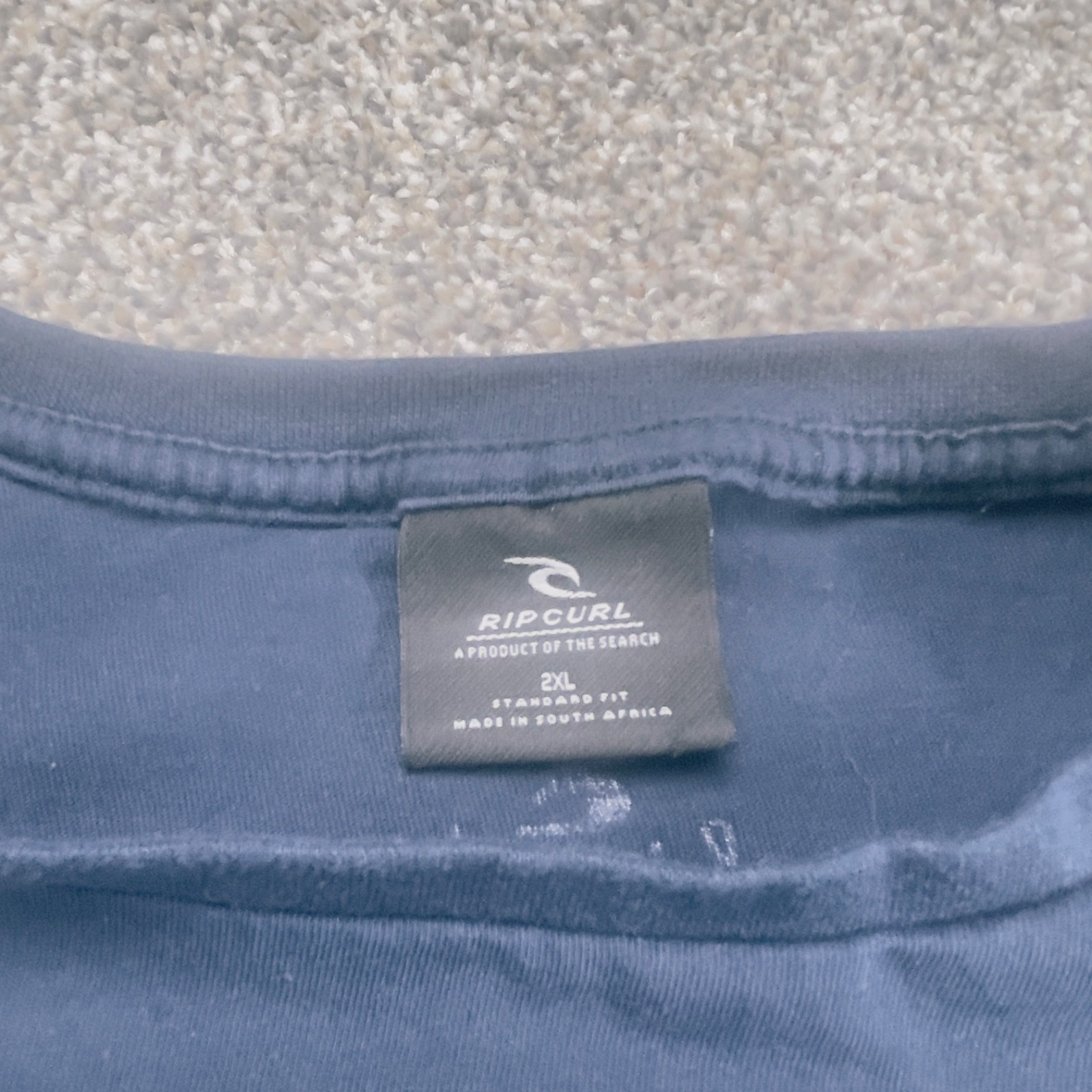 Rip Curl Mens South Africa Surfing Co Long Sleeve Graphic T-Shirt Navy Blue 2XL