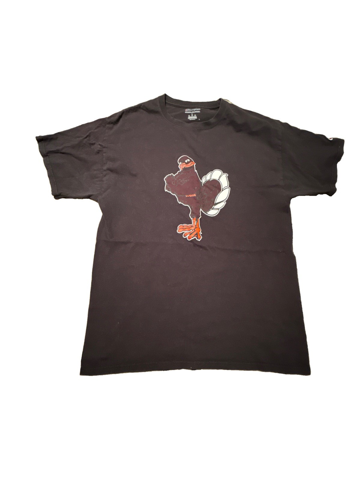 NCAA Virginia Tech Pride Mascot T-shirt Hokies Graphic Tee Black VT Virginia Y2K
